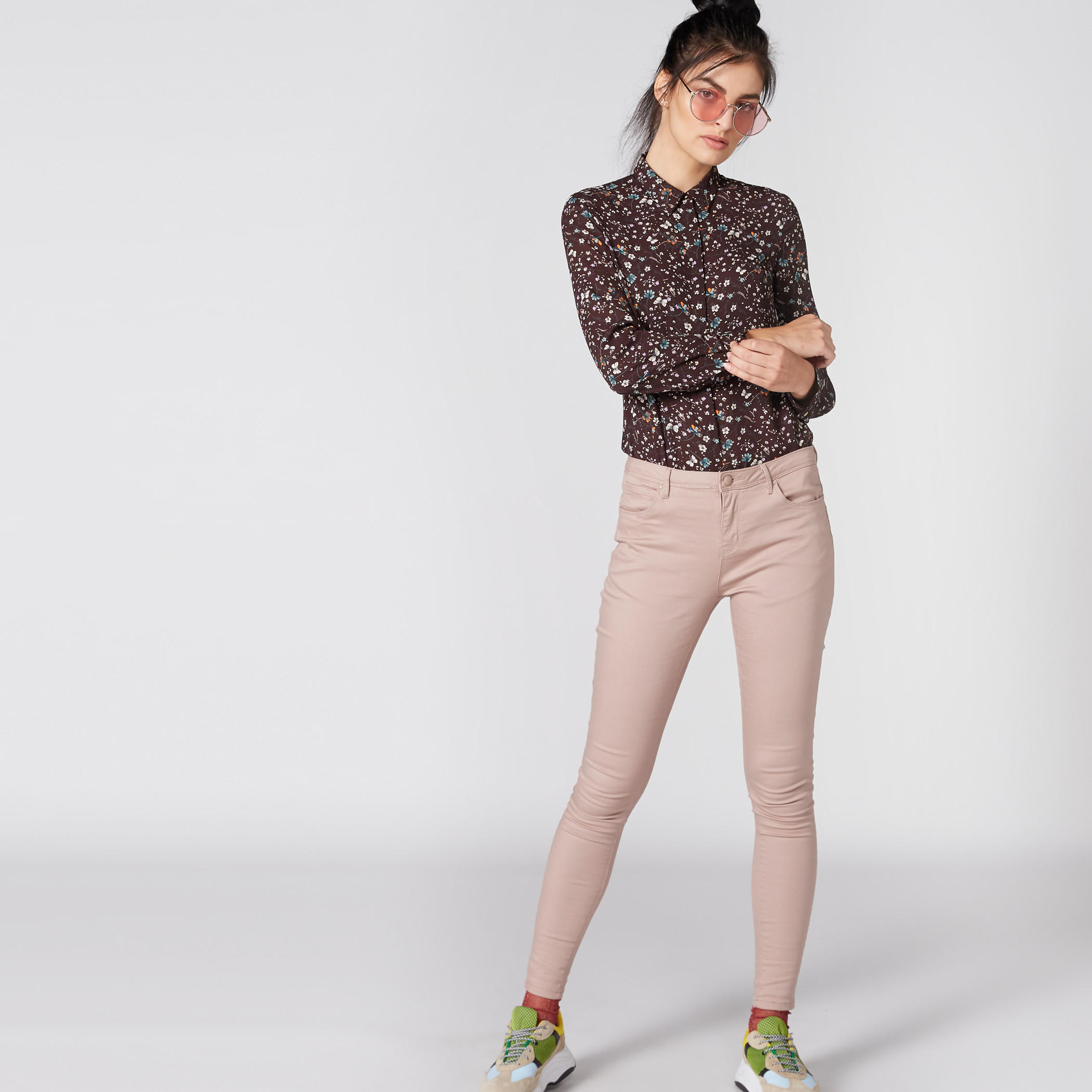 Floral Printed Shirt with Long Sleeves and Concealed Placket-women-clothing-shirtsandblouses-shirts-image-3