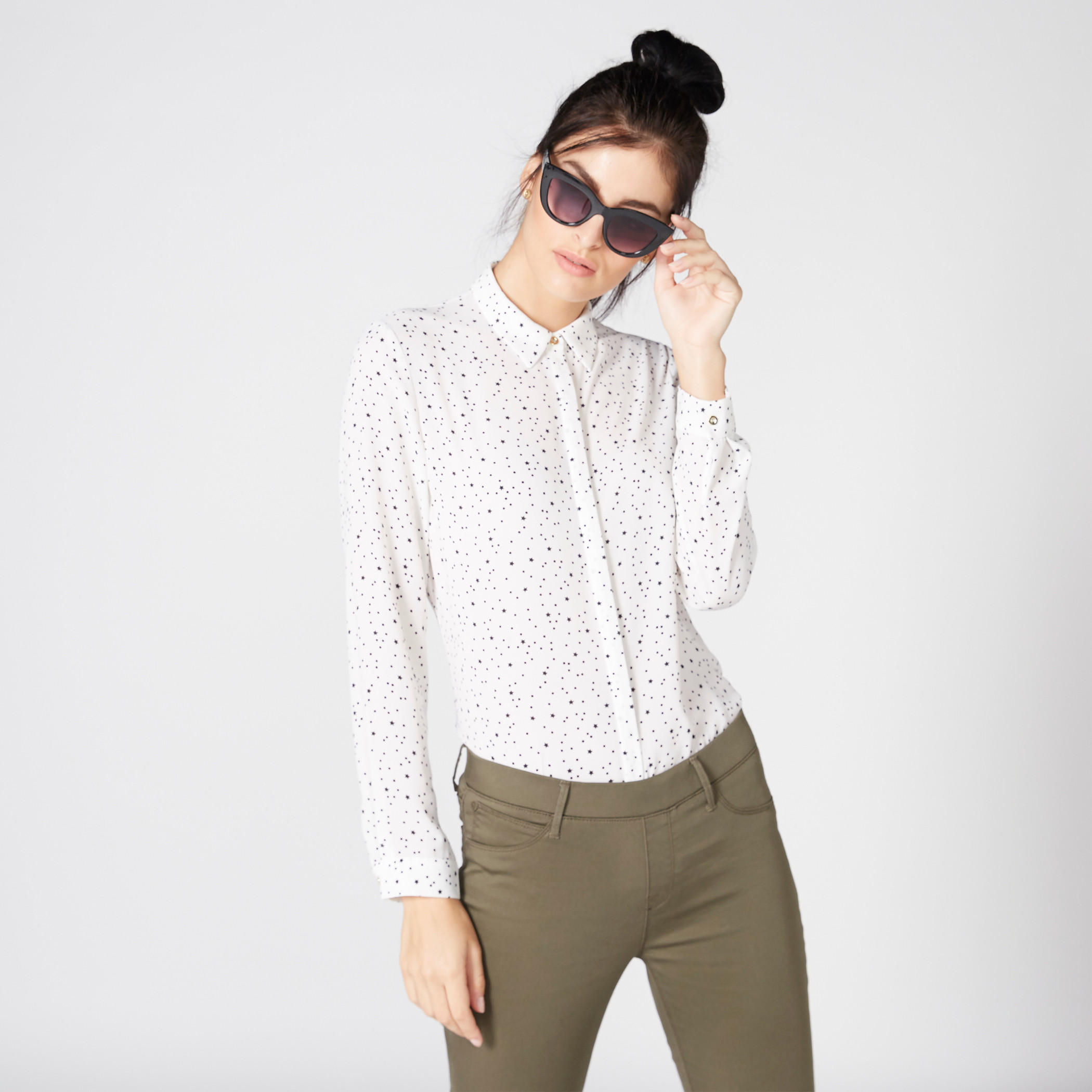Printed Shirt with Long Sleeves and Concealed Placket-women-clothing-shirtsandblouses-shirts-image-1