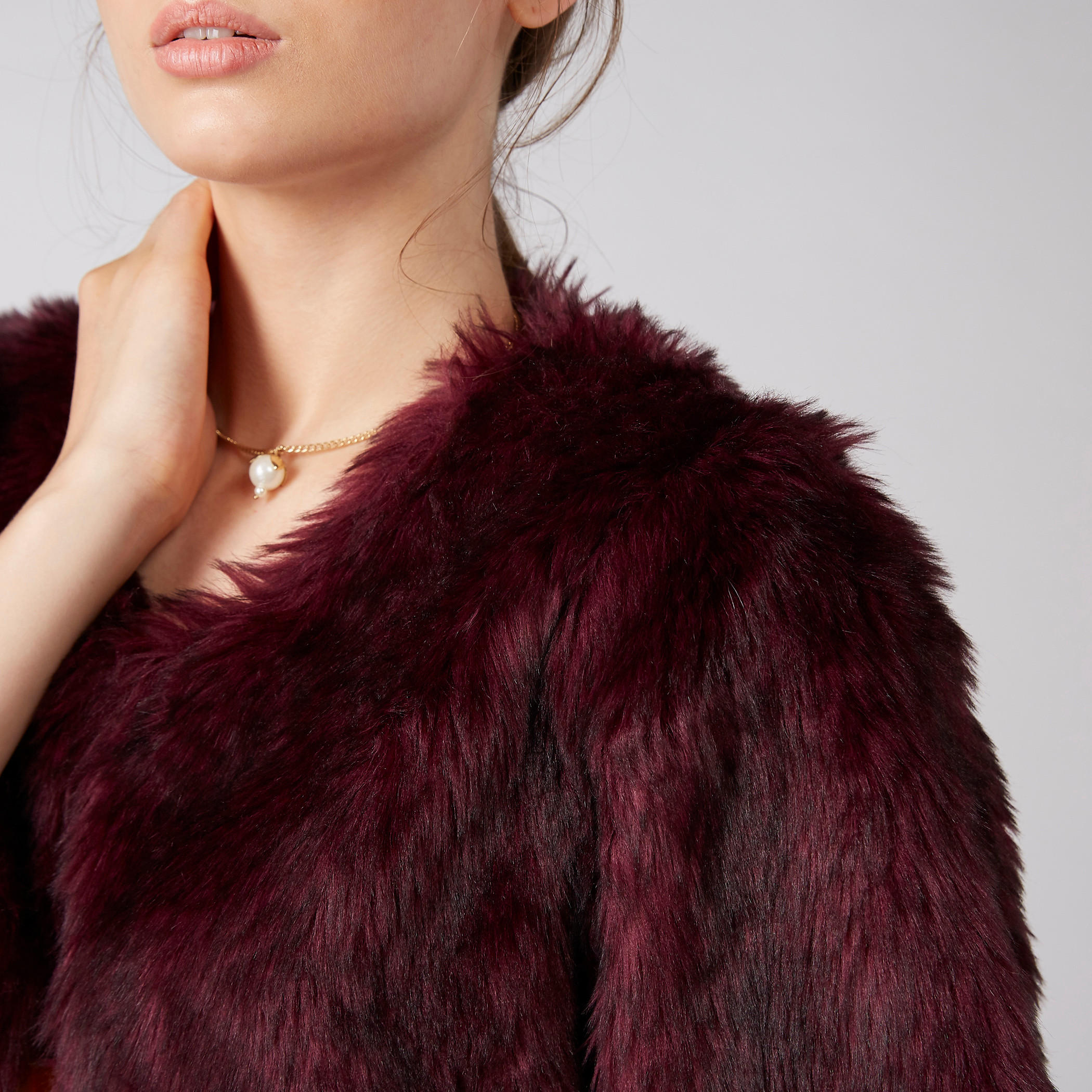 Plush Open Front Jacket with 3/4 Sleeves-women-winterwear-coatsandjackets-jackets-image-4