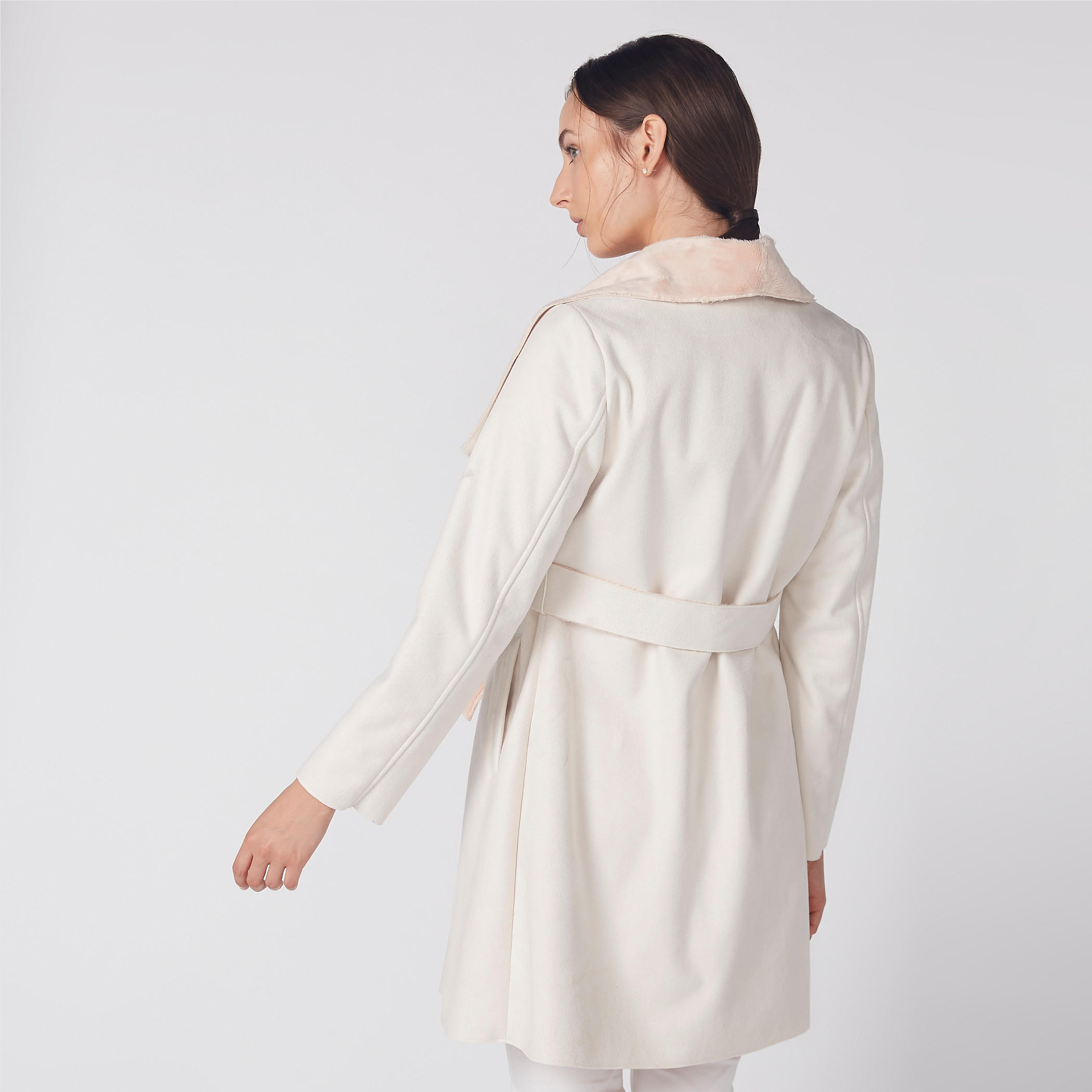 معطف بارز الملمس بأكمام طويلة وحزام رباط-women-clothing-coatsandjackets-coats-image-3