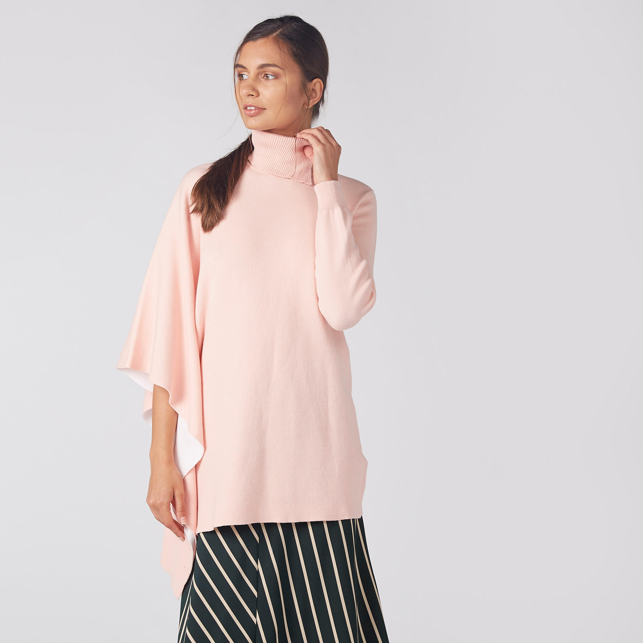 Longline Textured Top with Turtleneck-women-clothing-cardigansandjumpers-jumpers-image-1