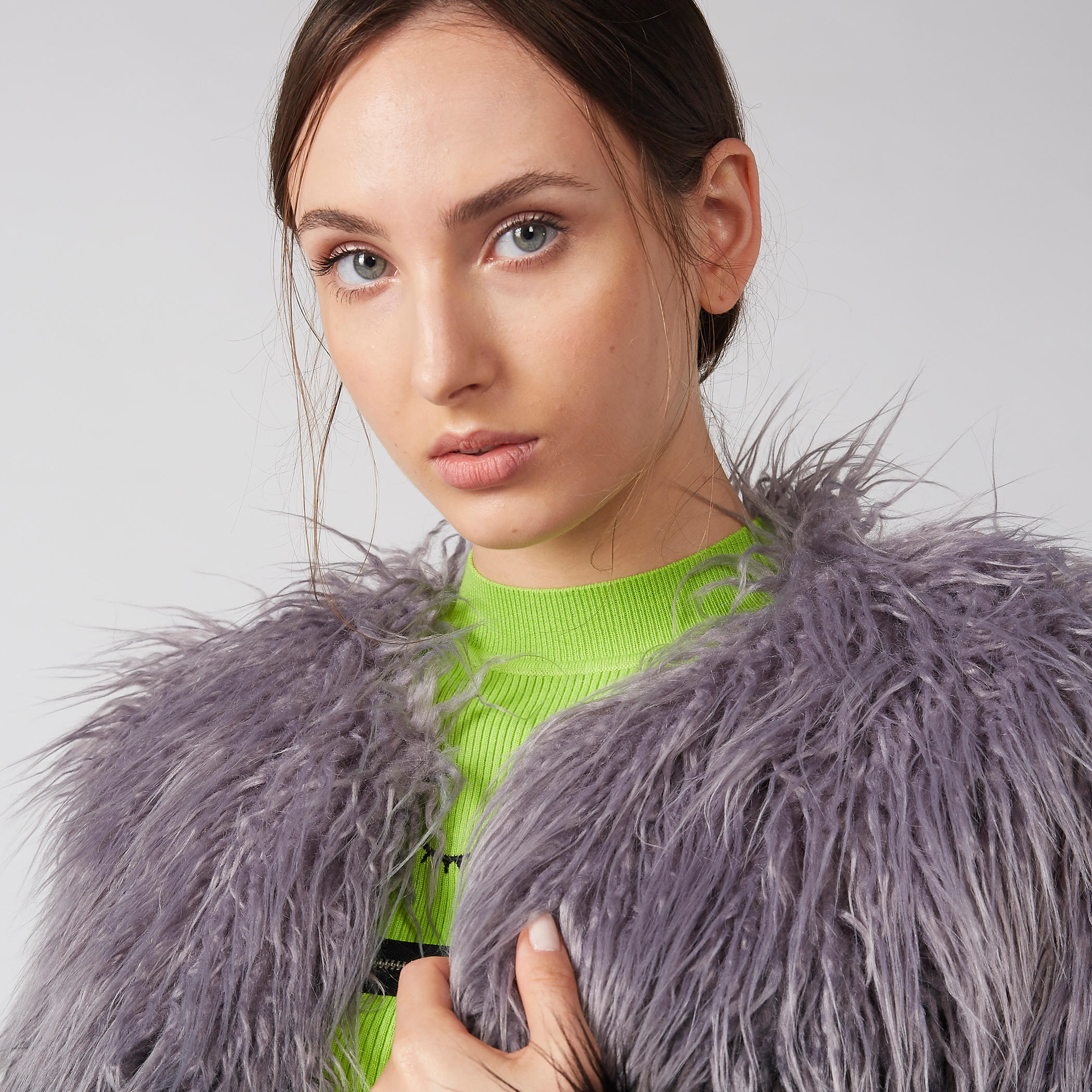 Plush Jacket with Long Sleeves-women-winterwear-coatsandjackets-jackets-image-2