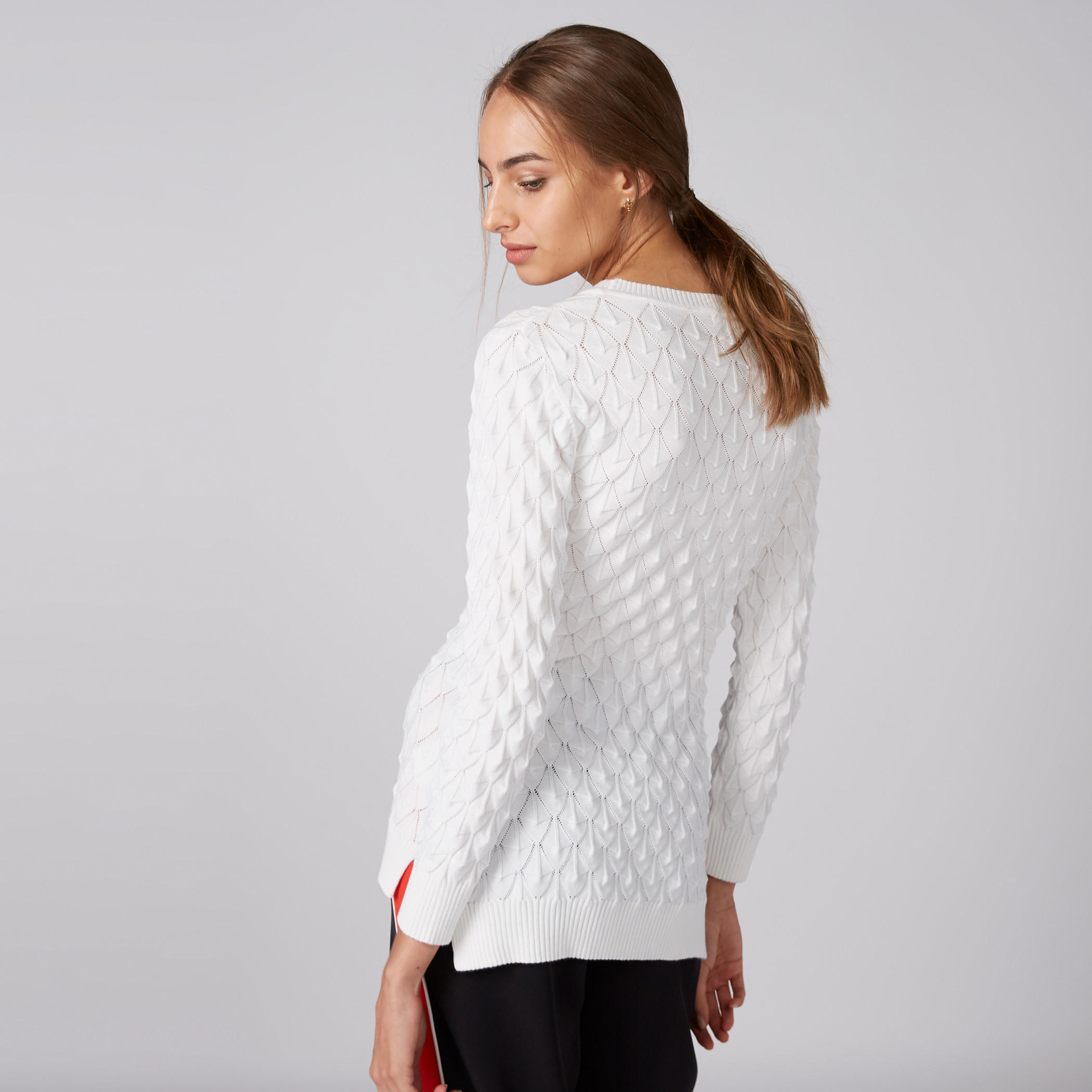 كنزة بارزة الملمس بأكمام طويلة وفتحة جانبية-women-clothing-cardigansandjumpers-jumpers-image-2