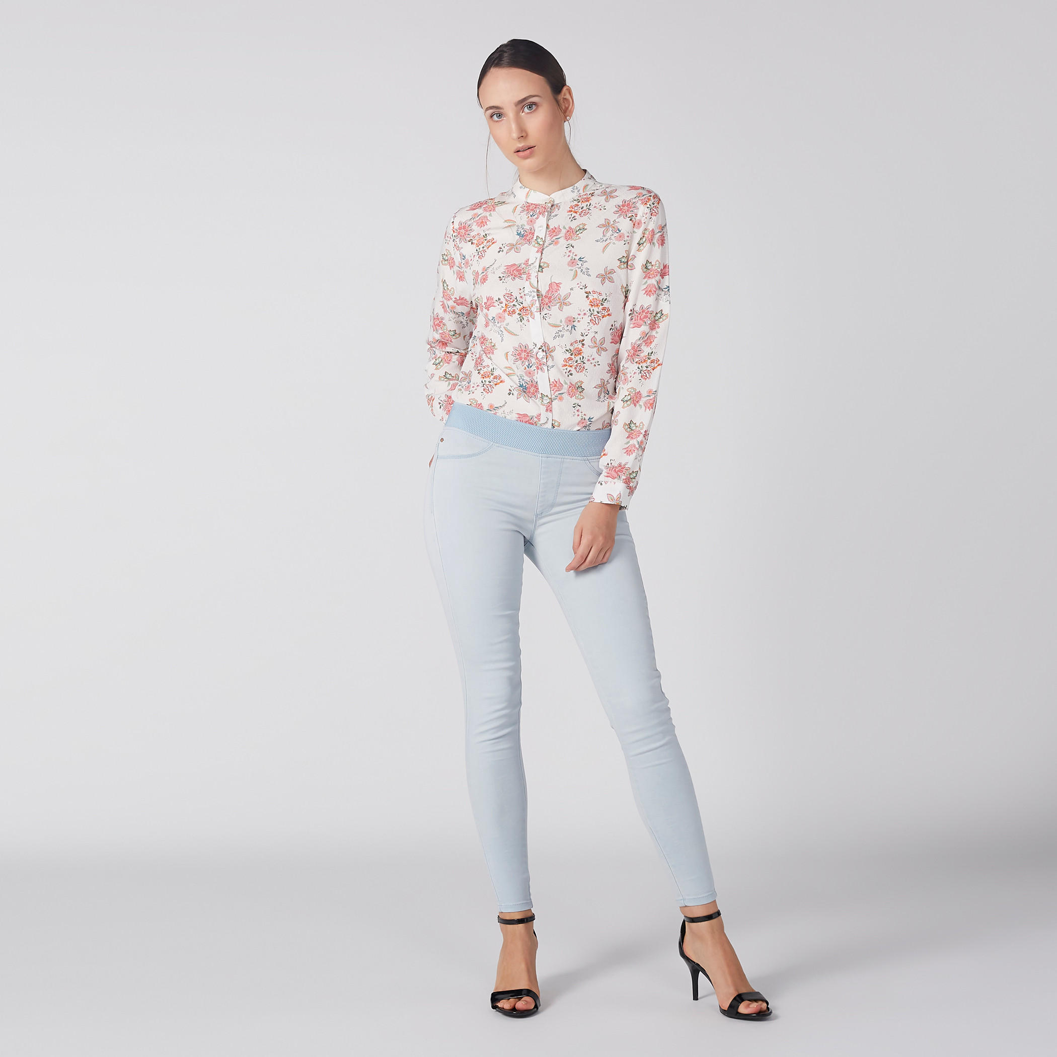 قميص بأكمام طويلة وياقة ماندارين وأزرار وطبعات-women-clothing-shirtsandblouses-shirts-image-3