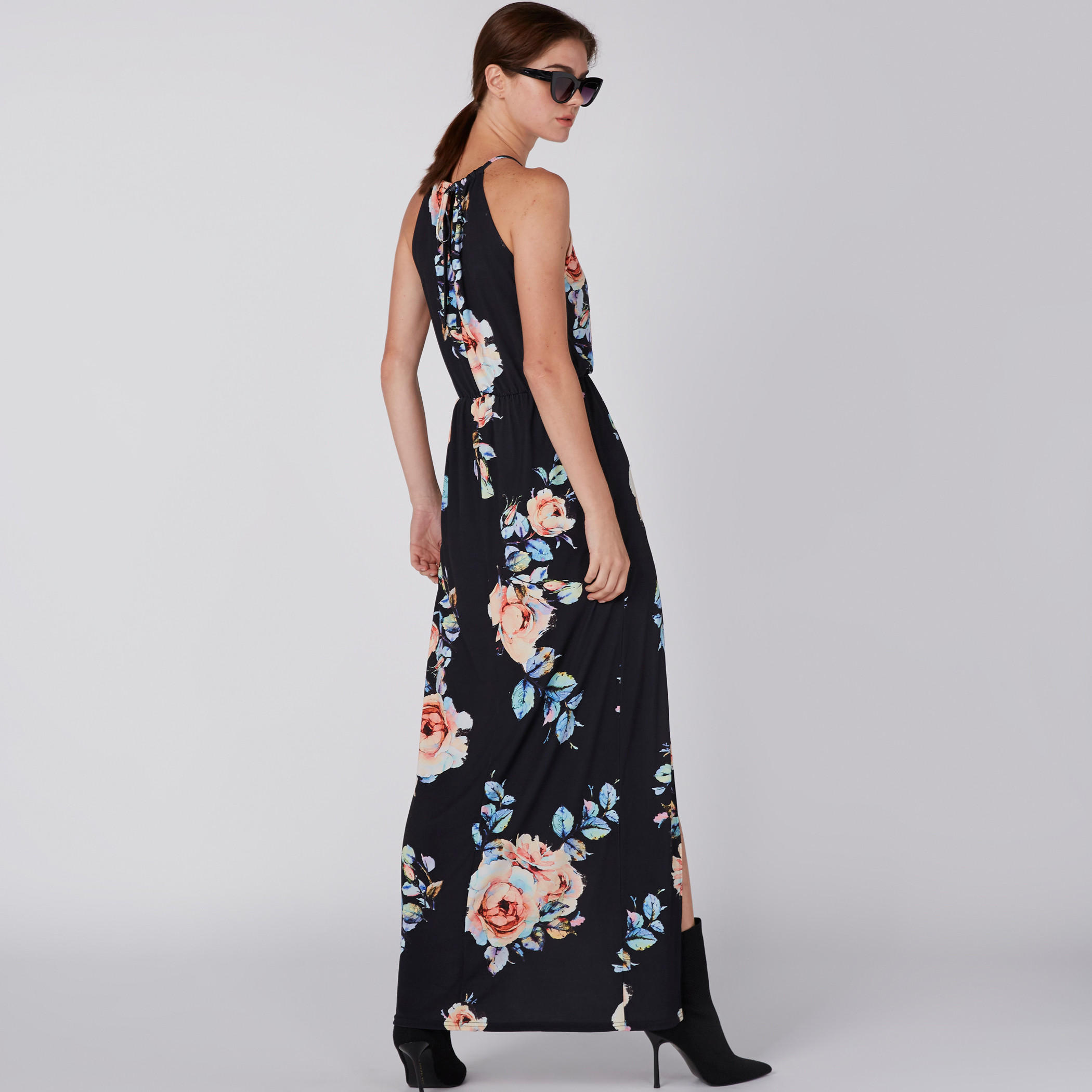 فستان طويل دون أكمام بأربطة وطبعات-women-clothing-dresses-image-4