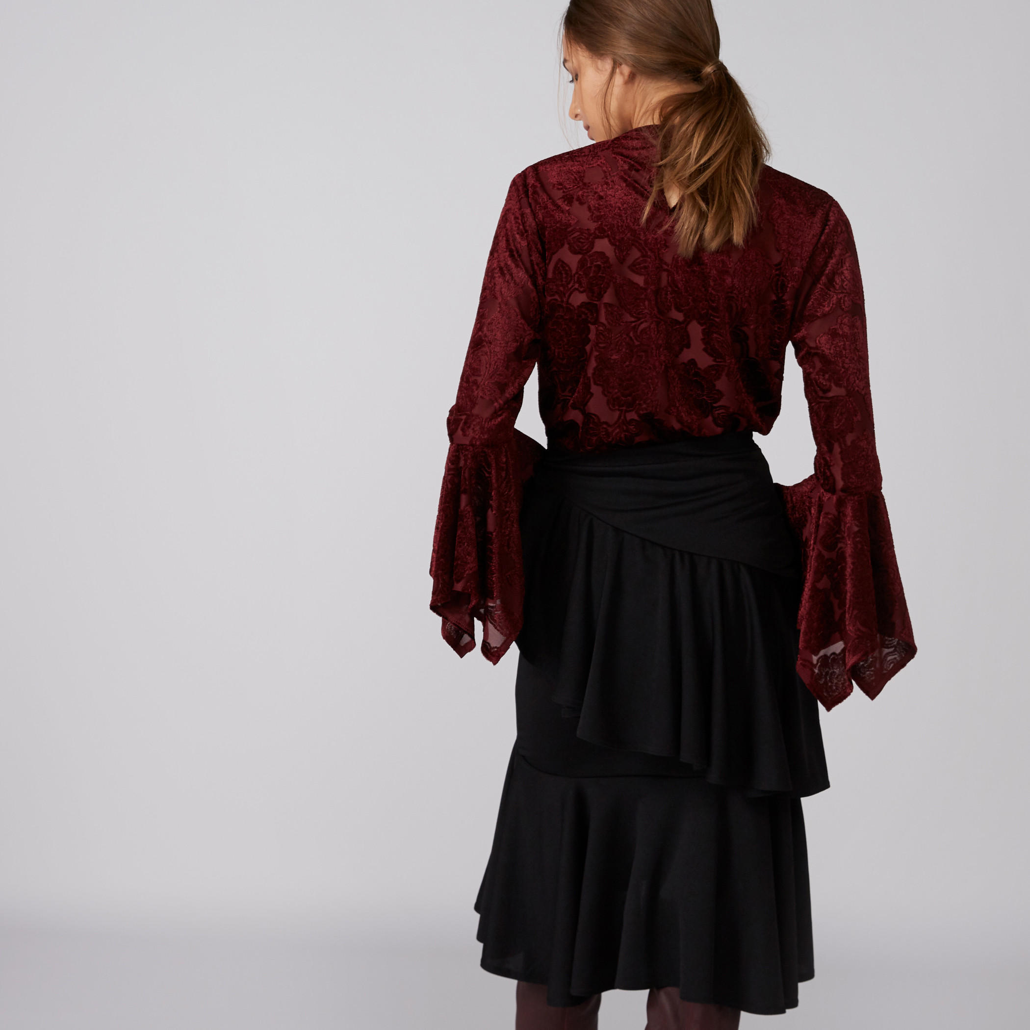 Ruffle Skirt with Asymmetric Hem-women-clothing-bottoms-skirts-image-2