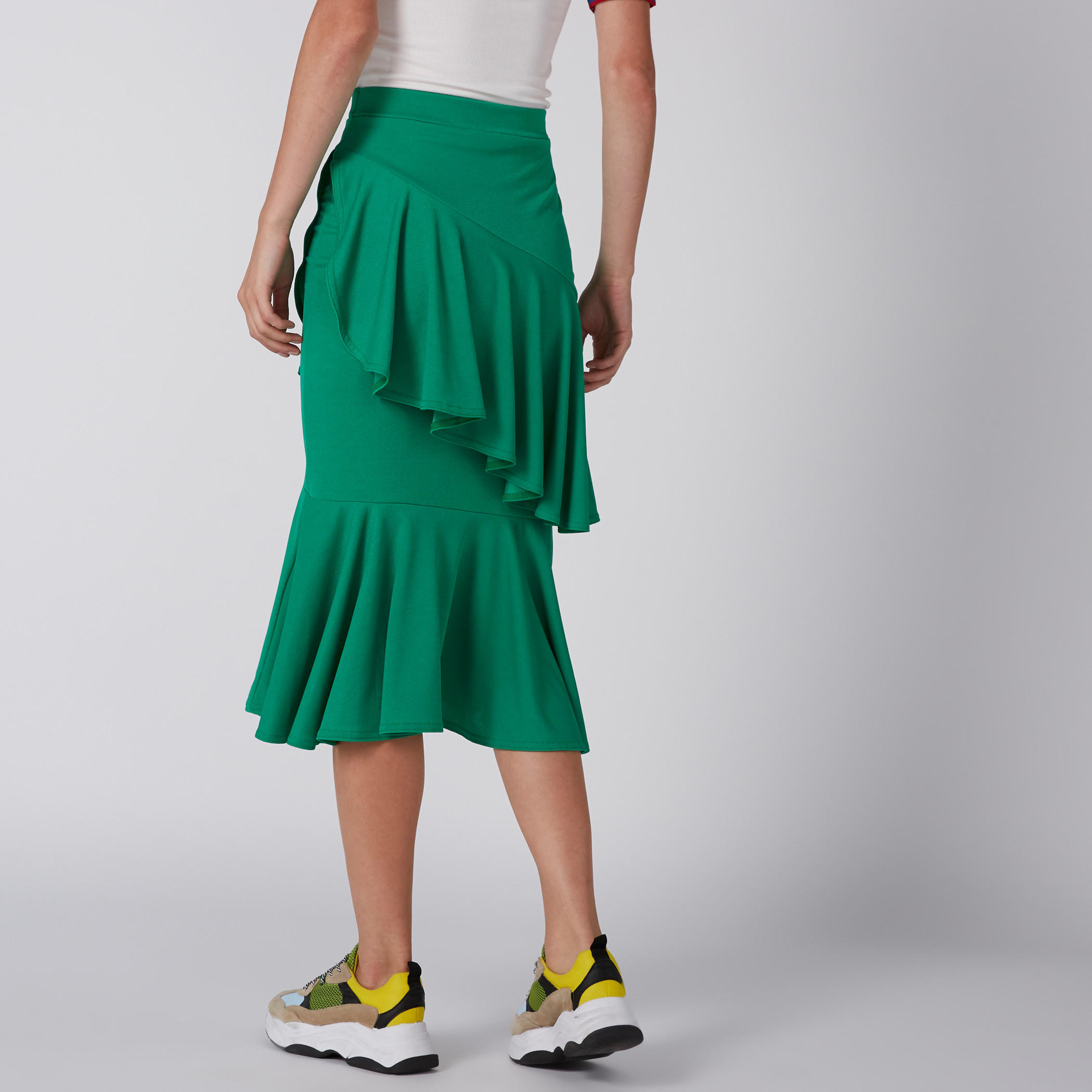 Ruffle Detail Midi Skirt with Elasticised Waistband-women-clothing-bottoms-skirts-image-4