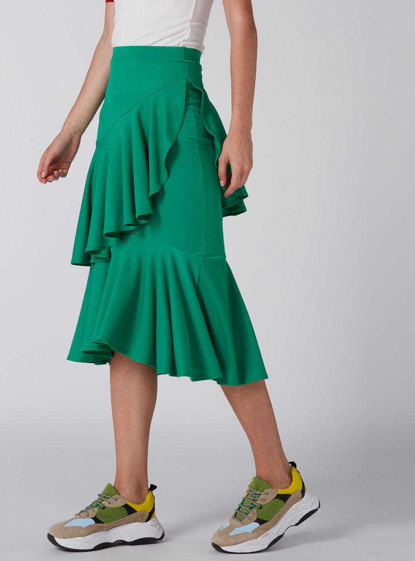 Ruffle Detail Midi Skirt with Elasticised Waistband-women-clothing-bottoms-skirts-image-5