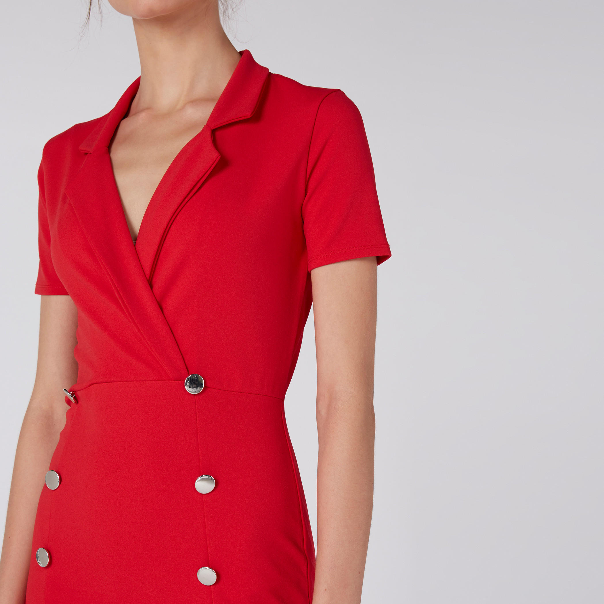فستان بودي كون بأكمام قصيرة وأزرار-women-clothing-dresses-image-1