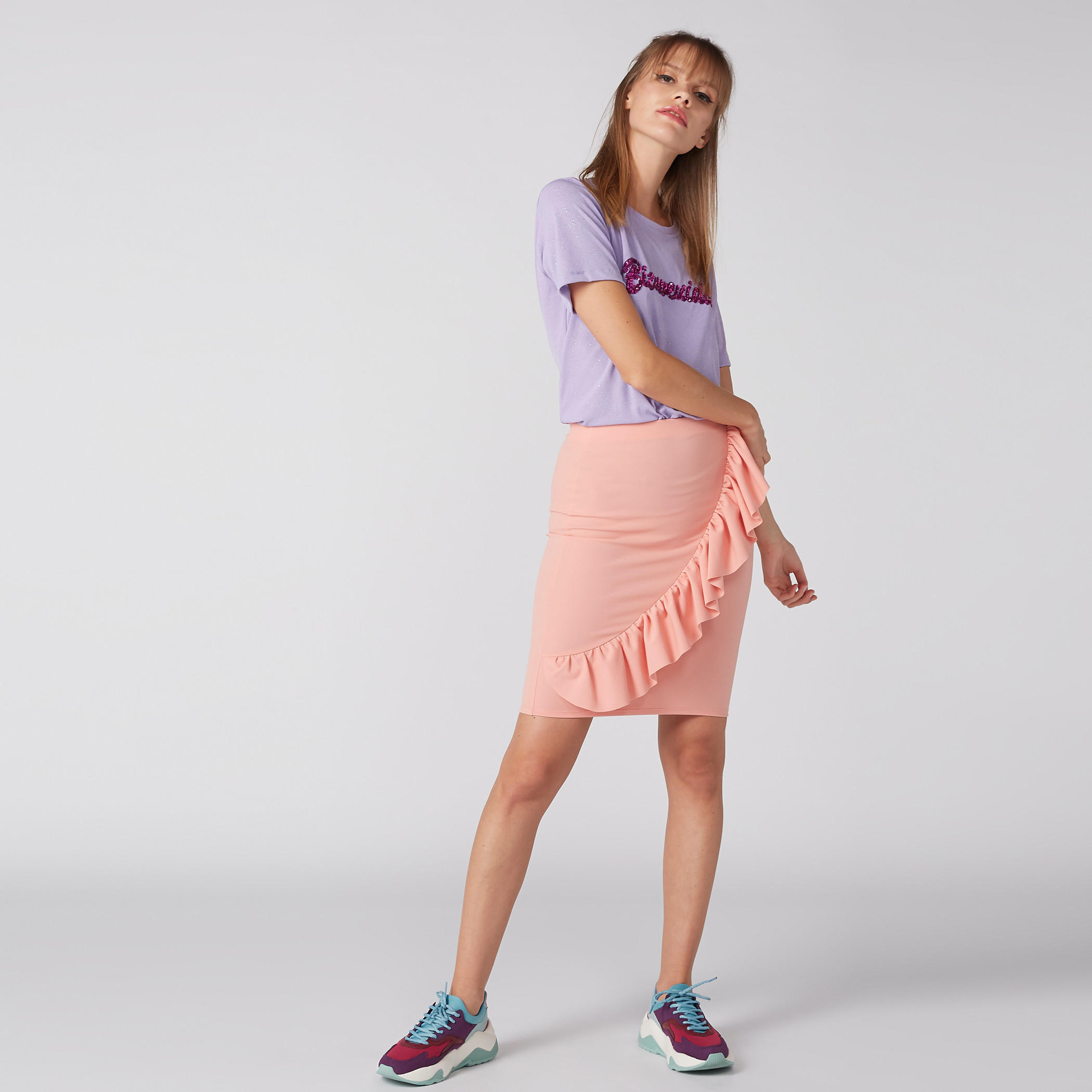 Bodycon Midi Skirt with Ruffle Detail-women-clothing-bottoms-skirts-image-1