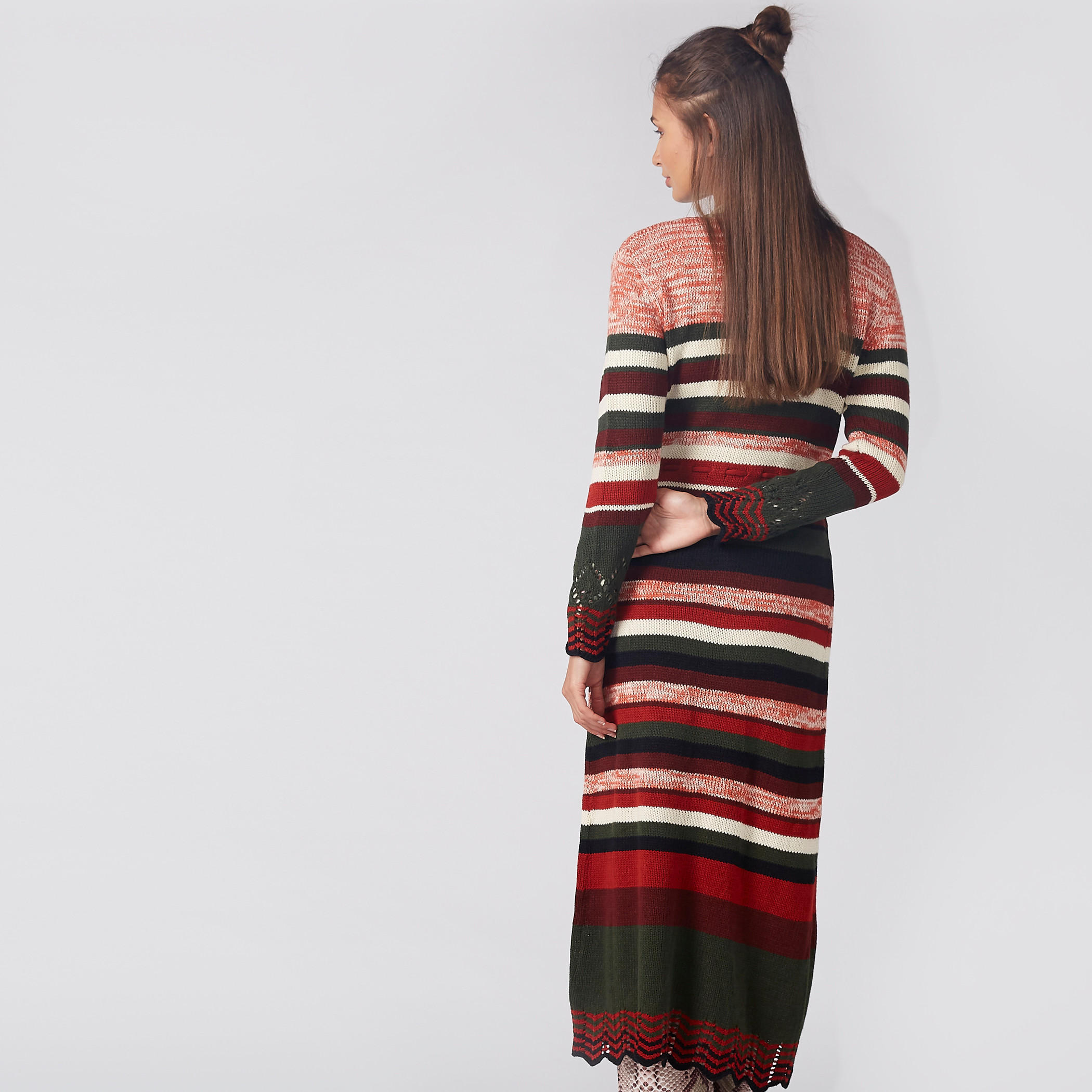كارديجن مفتوح من الأمام بأكمام طويلة وأربطة-women-winterwear-cardigansandjumpers-cardigans-image-2
