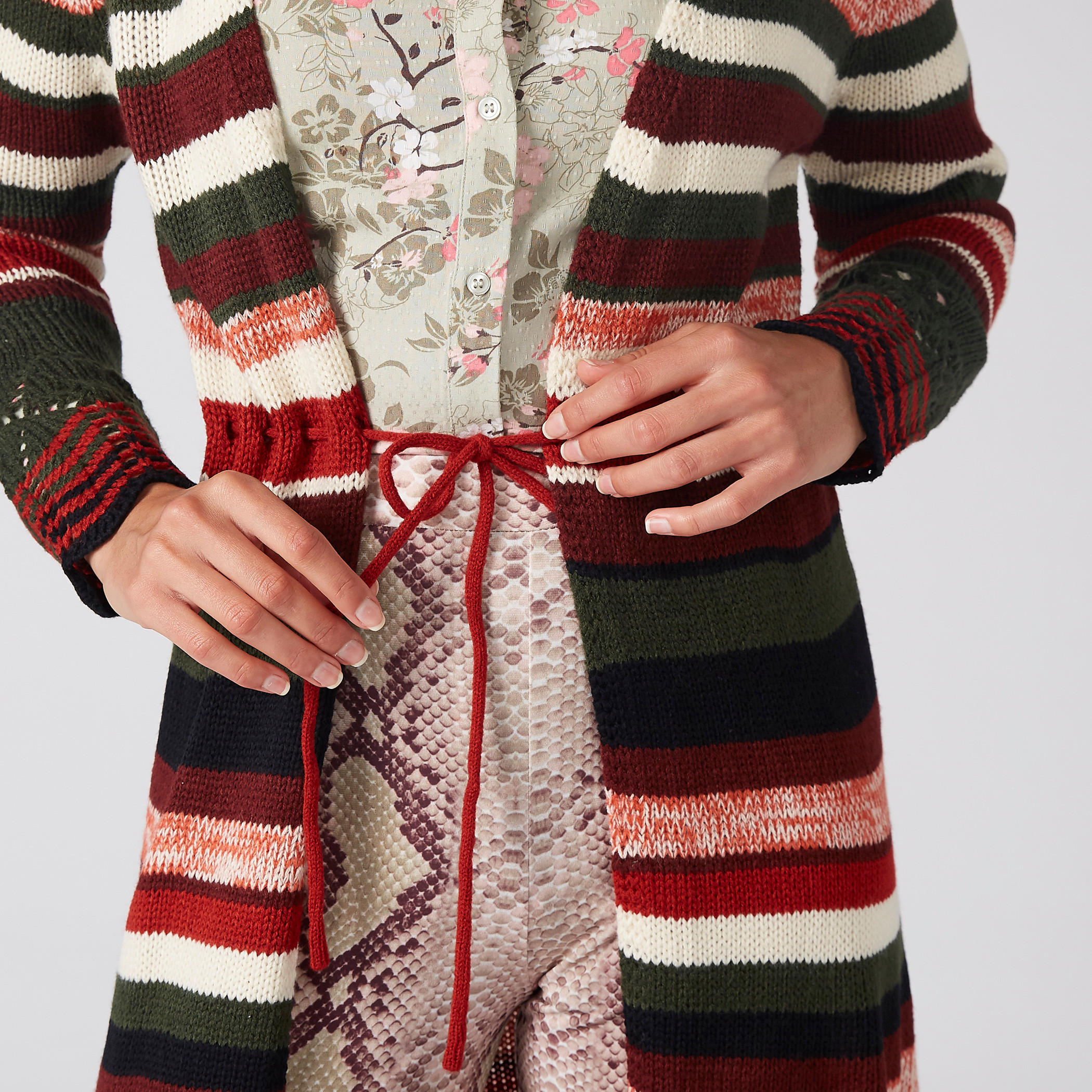 كارديجن مفتوح من الأمام بأكمام طويلة وأربطة-women-winterwear-cardigansandjumpers-cardigans-image-4