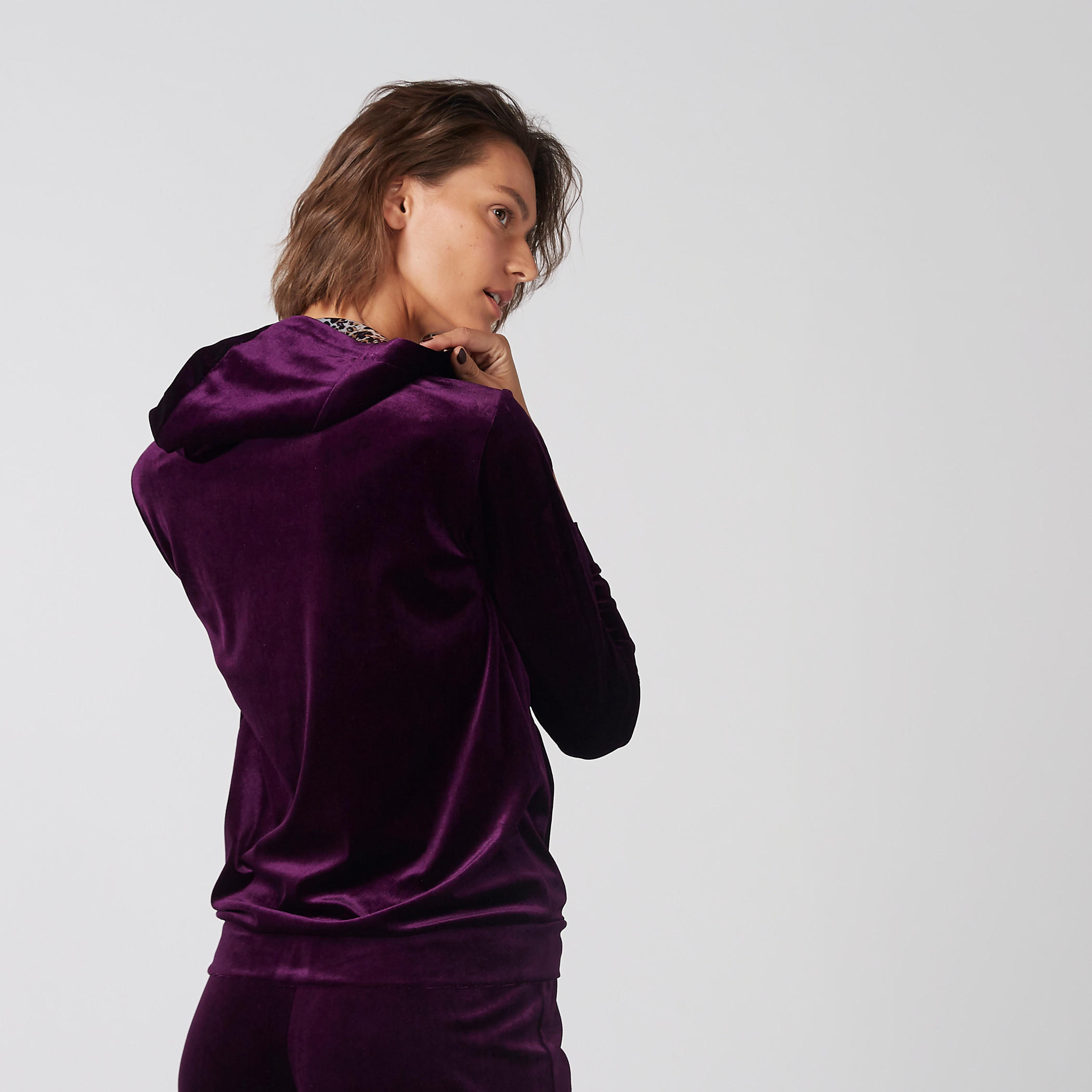 Textured Jacket with Hood and Zip Closure-women-winterwear-coatsandjackets-jackets-image-2