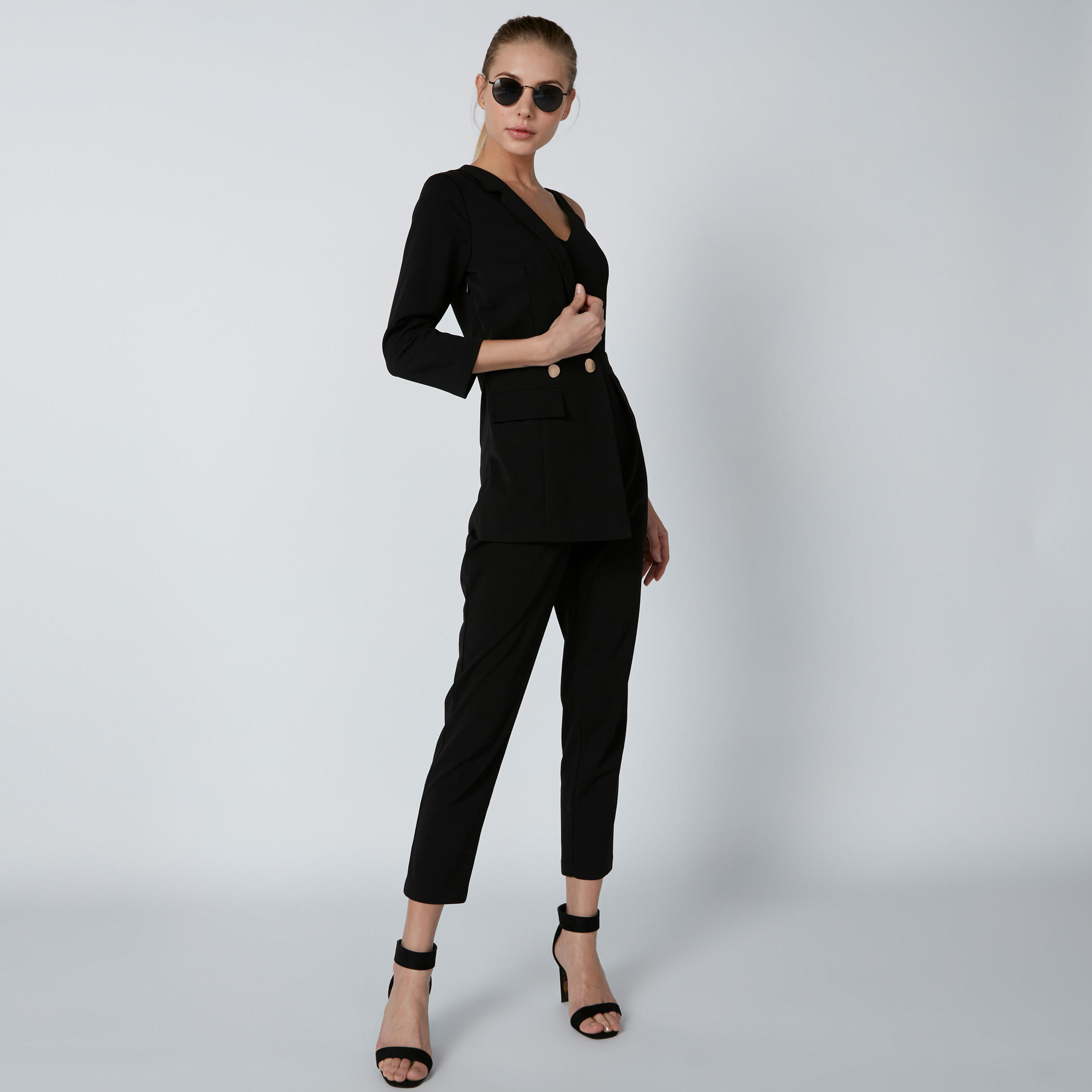 Button Detail Jumpsuit with One Sleeve-women-clothing-jumpsuits-image-4