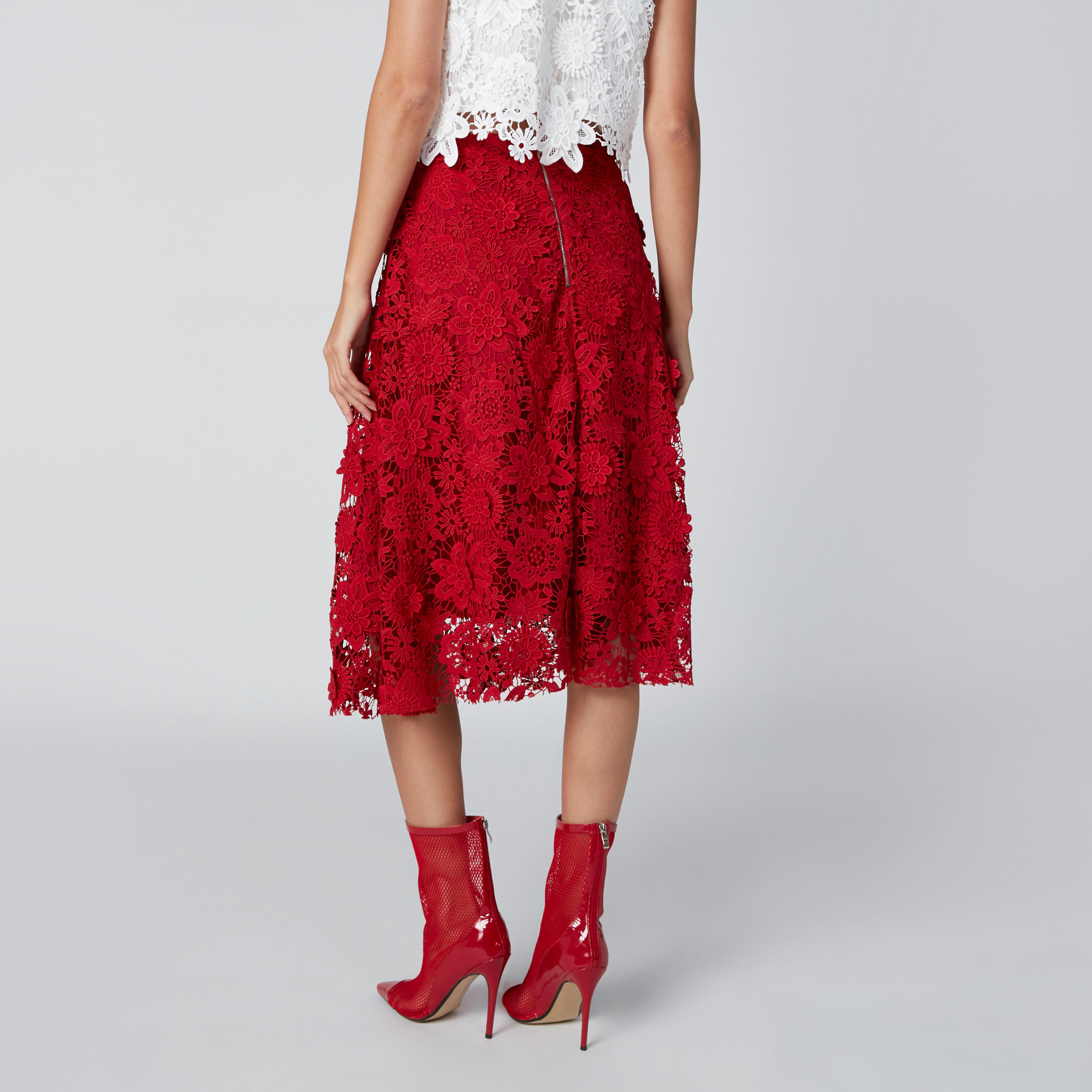 تنورة ميدي بتفاصيل دانتيل وسحّاب إغلاق-women-clothing-bottoms-skirts-image-2