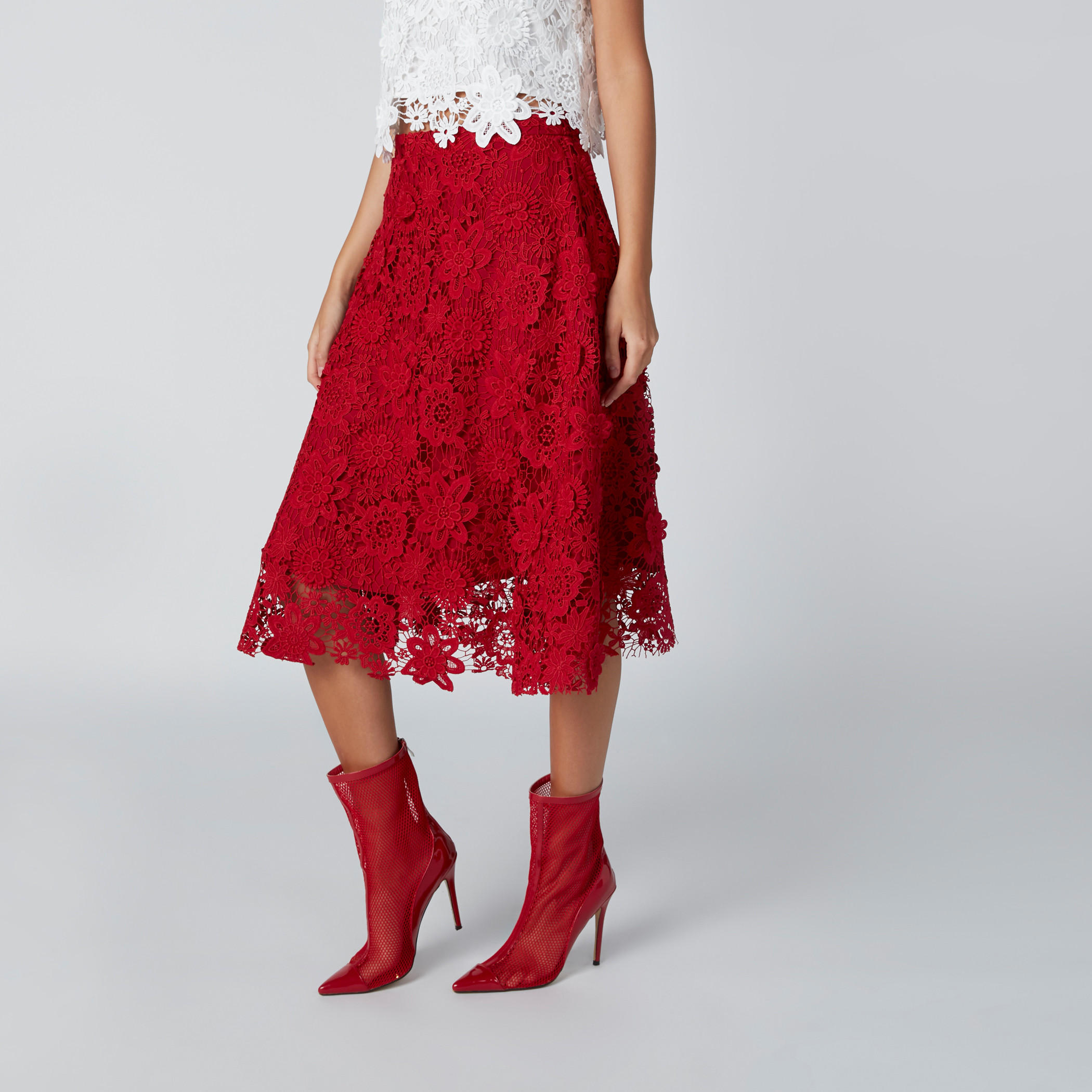 تنورة ميدي بتفاصيل دانتيل وسحّاب إغلاق-women-clothing-bottoms-skirts-image-3