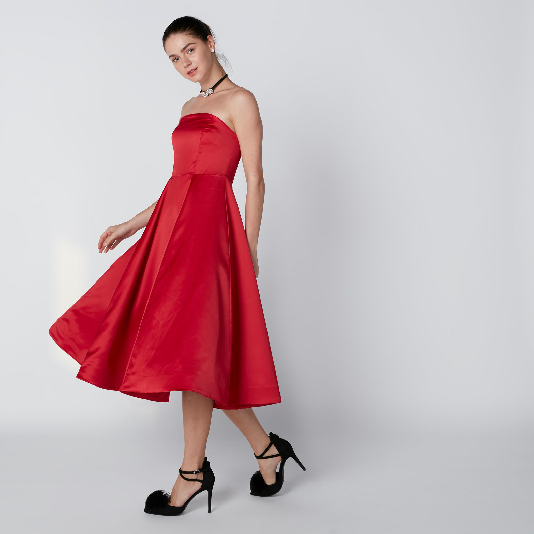 فستان إيه لاين متوسط الطول بأكتاف مكشوفة-women-clothing-dresses-image-3