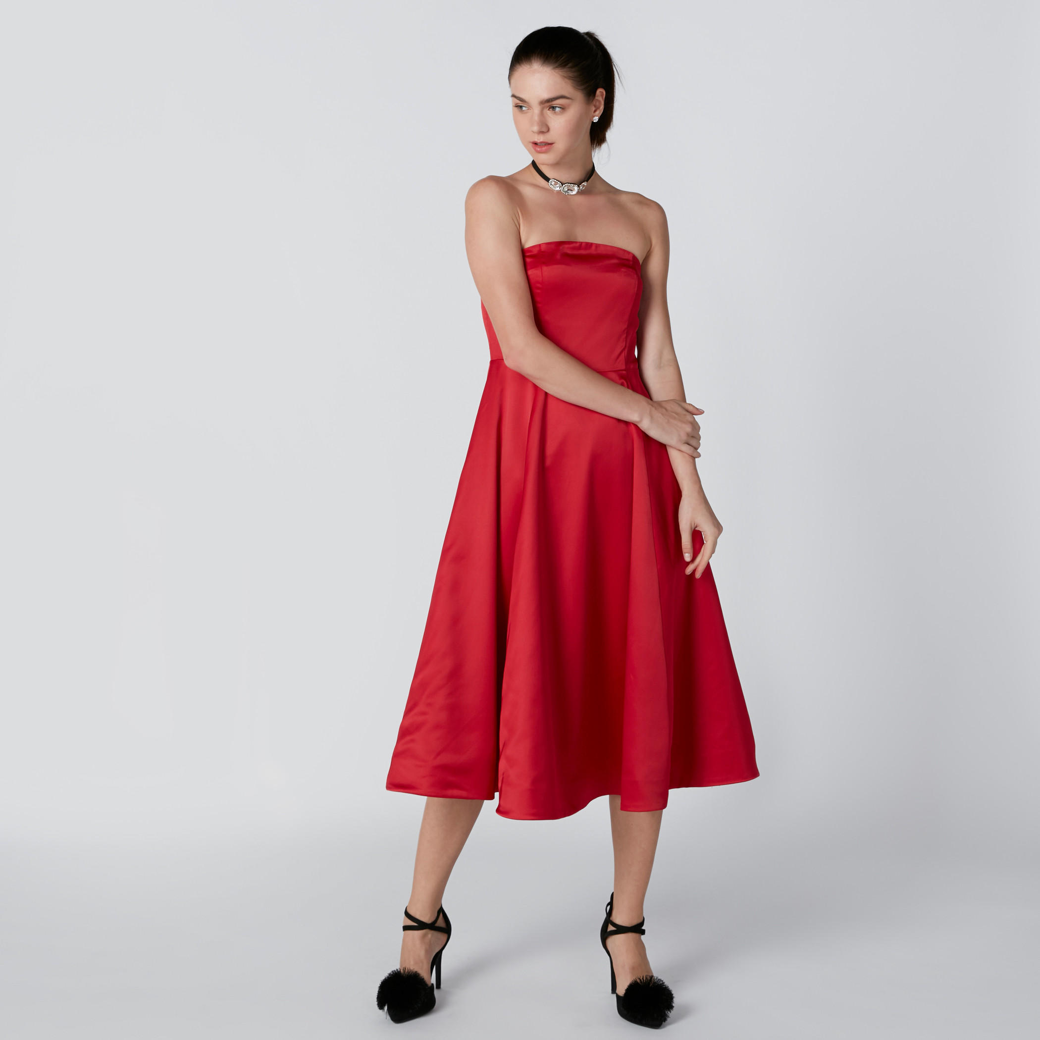 فستان إيه لاين متوسط الطول بأكتاف مكشوفة-women-clothing-dresses-image-4