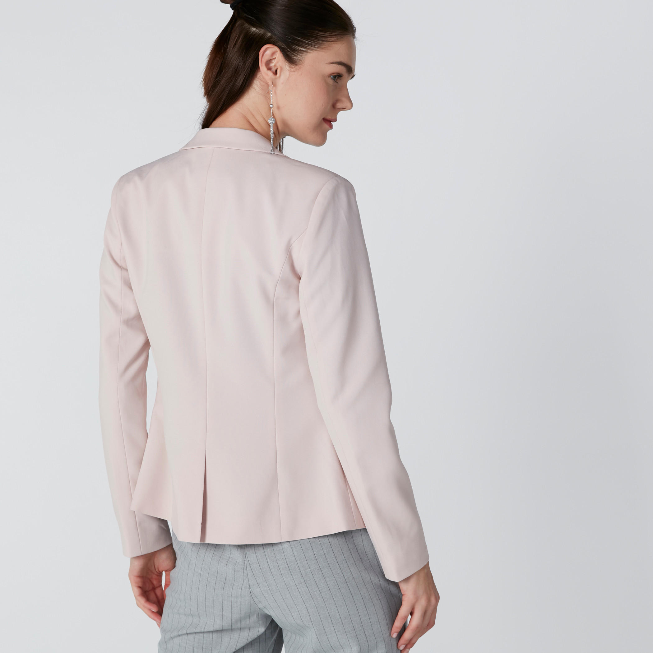 Notched Lapel Blazer with Long Sleeves and Back Slit-women-clothing-coatsandjackets-blazers-image-2