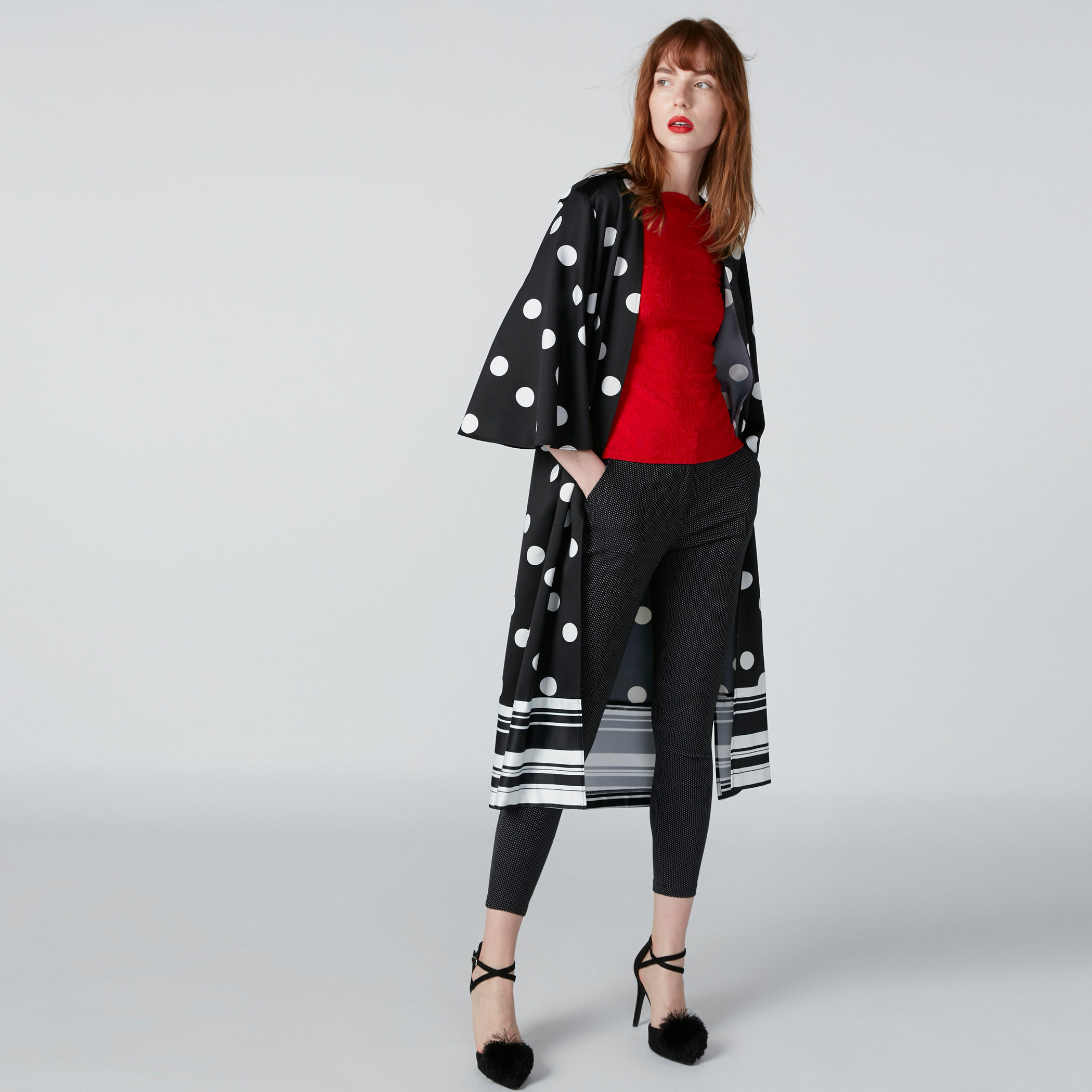 Polka Dot Printed Shrug with 3/4 Sleeves-women-winterwear-cardigansandjumpers-cardigans-image-3