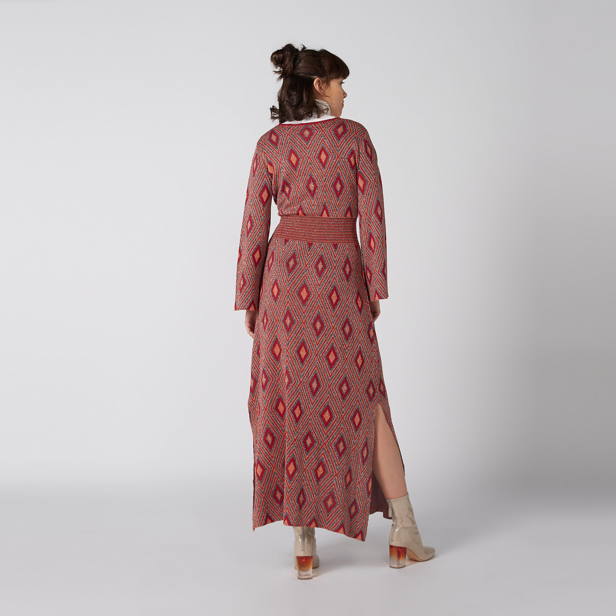فستان طويل بأكمام طويلة وفتحة جانبية وطبعات-women-clothing-dresses-image-1