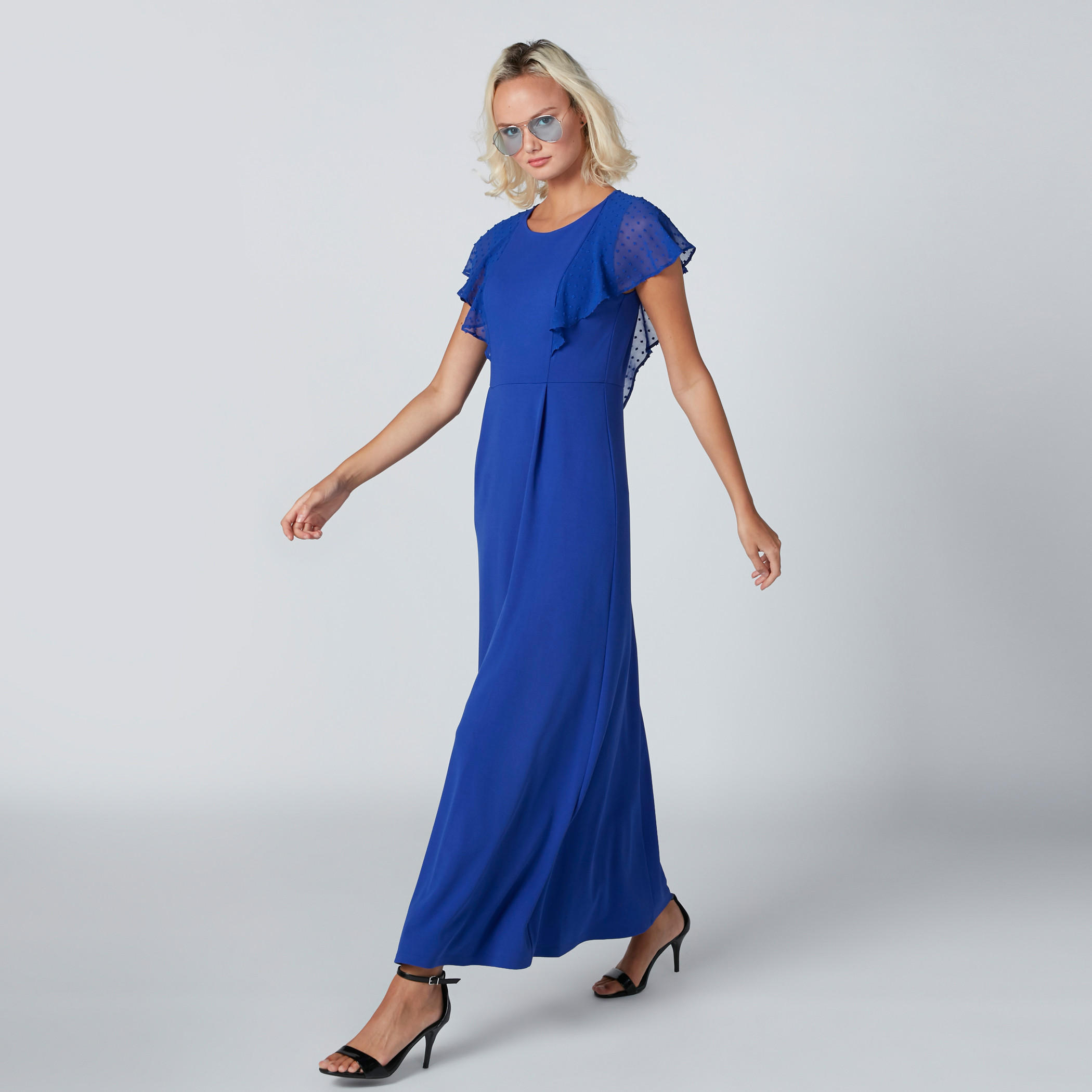 فستان طويل بياقة مستديرة وتفاصيل كشكش-women-clothing-dresses-image-3