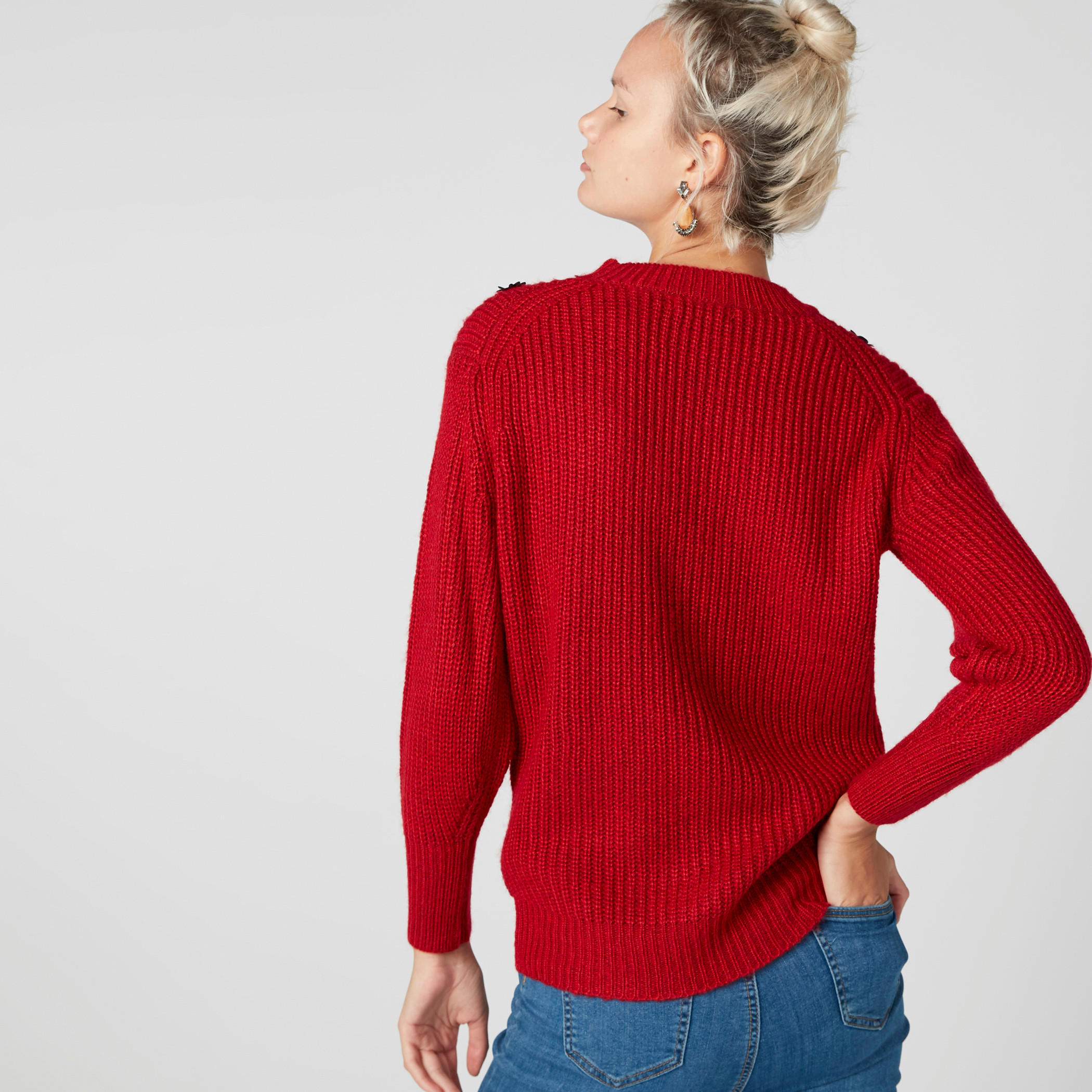 Embellished Sweater with Crew Neck and Long Sleeves-women-clothing-cardigansandjumpers-jumpers-image-6
