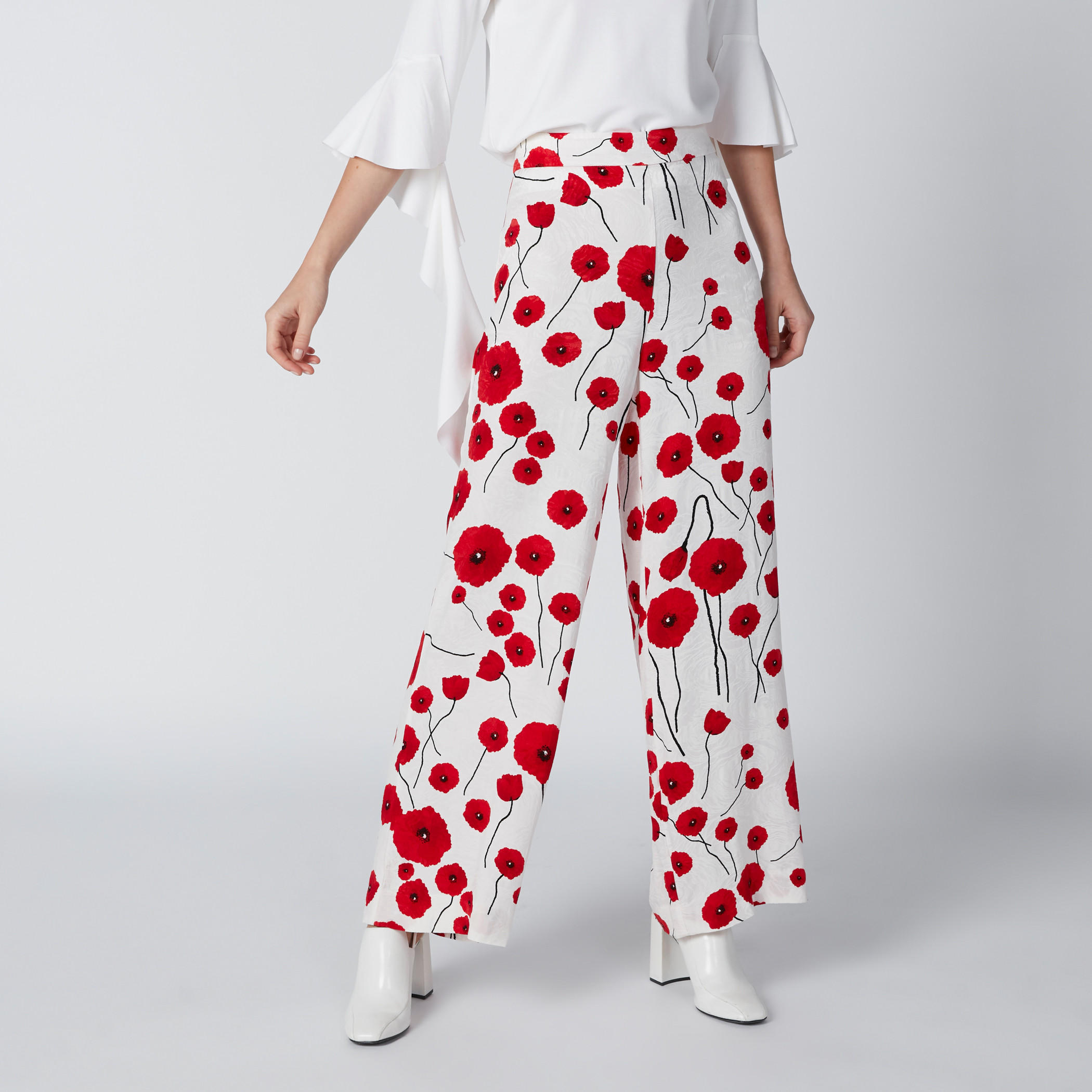 بنطال بالازو بخصر مرتفع وطبعات زهرية-women-clothing-bottoms-trousers-image-3