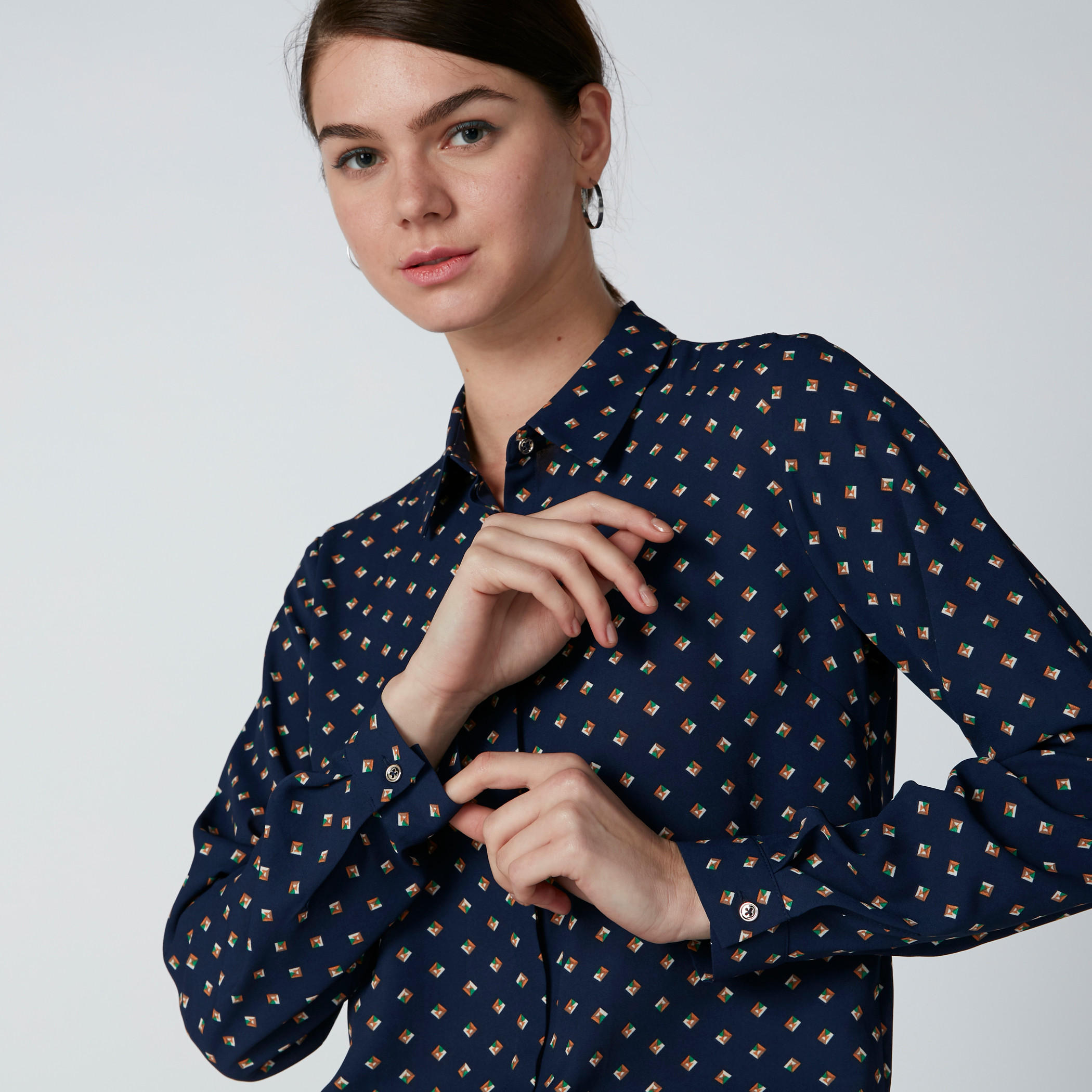 Printed Shirt with Long Sleeves and Complete Placket-women-clothing-shirtsandblouses-shirts-image-1