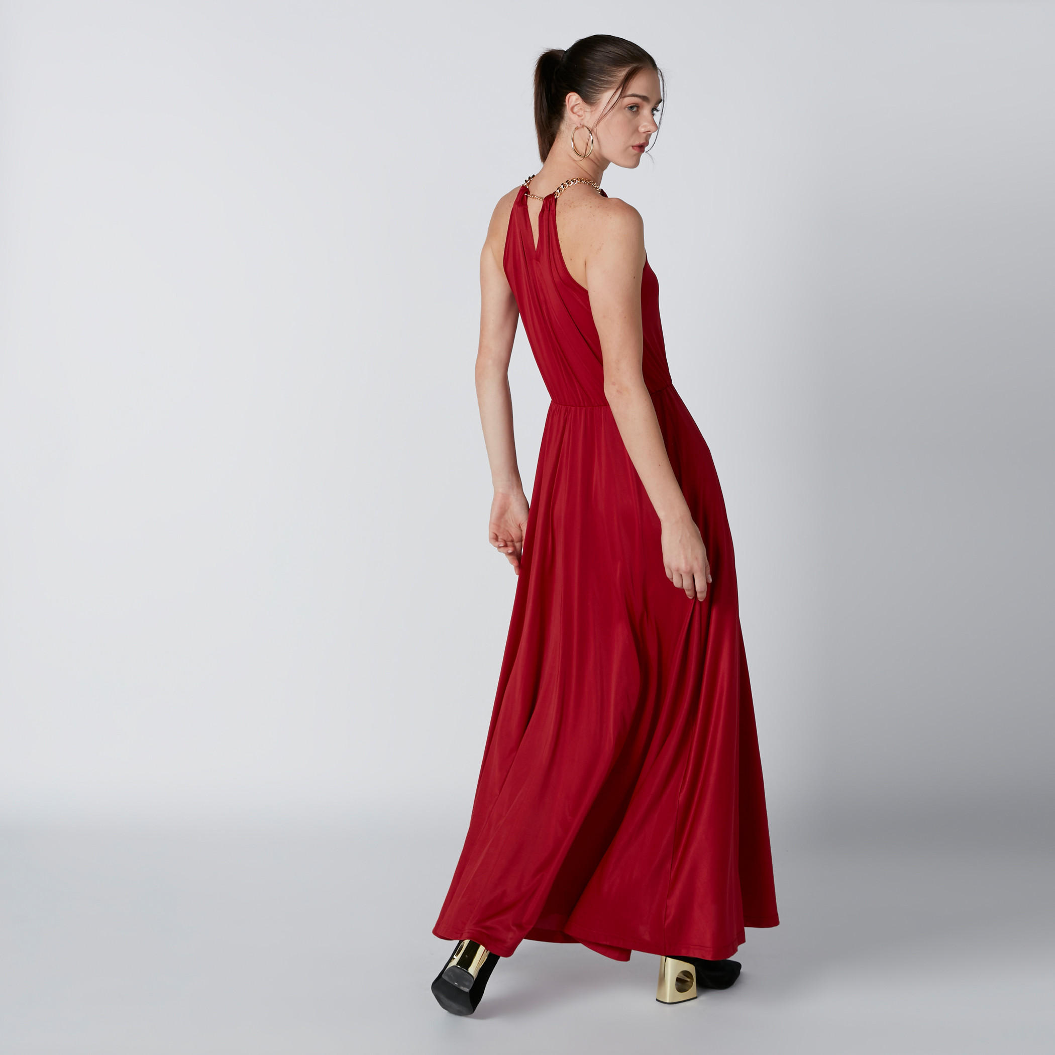 Sleeveless Maxi Dress with Halter Neck-women-clothing-dresses-image-2