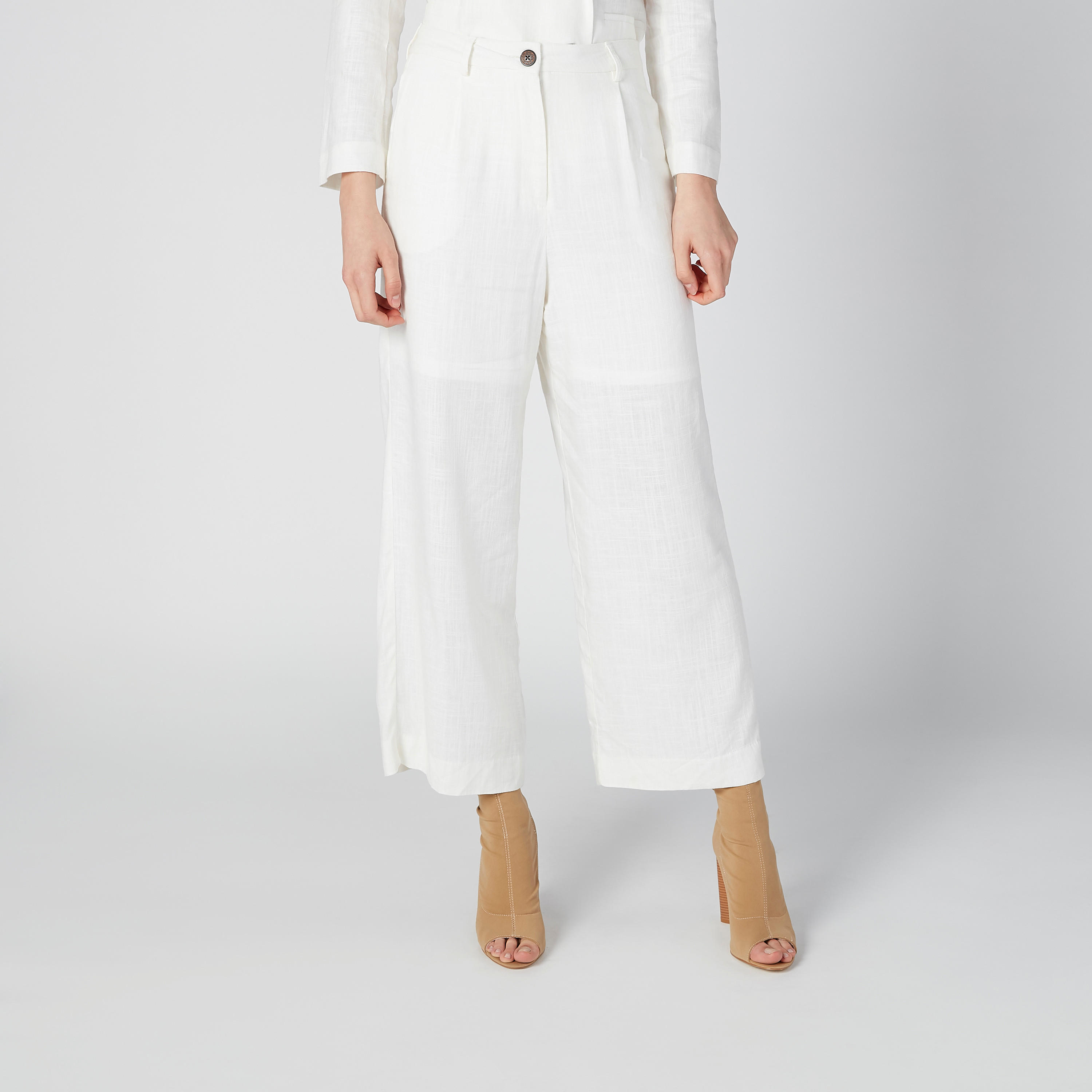بنطلون بالازو مستدام بخصر مرتفع وجيوب-women-clothing-bottoms-trousers-image-4