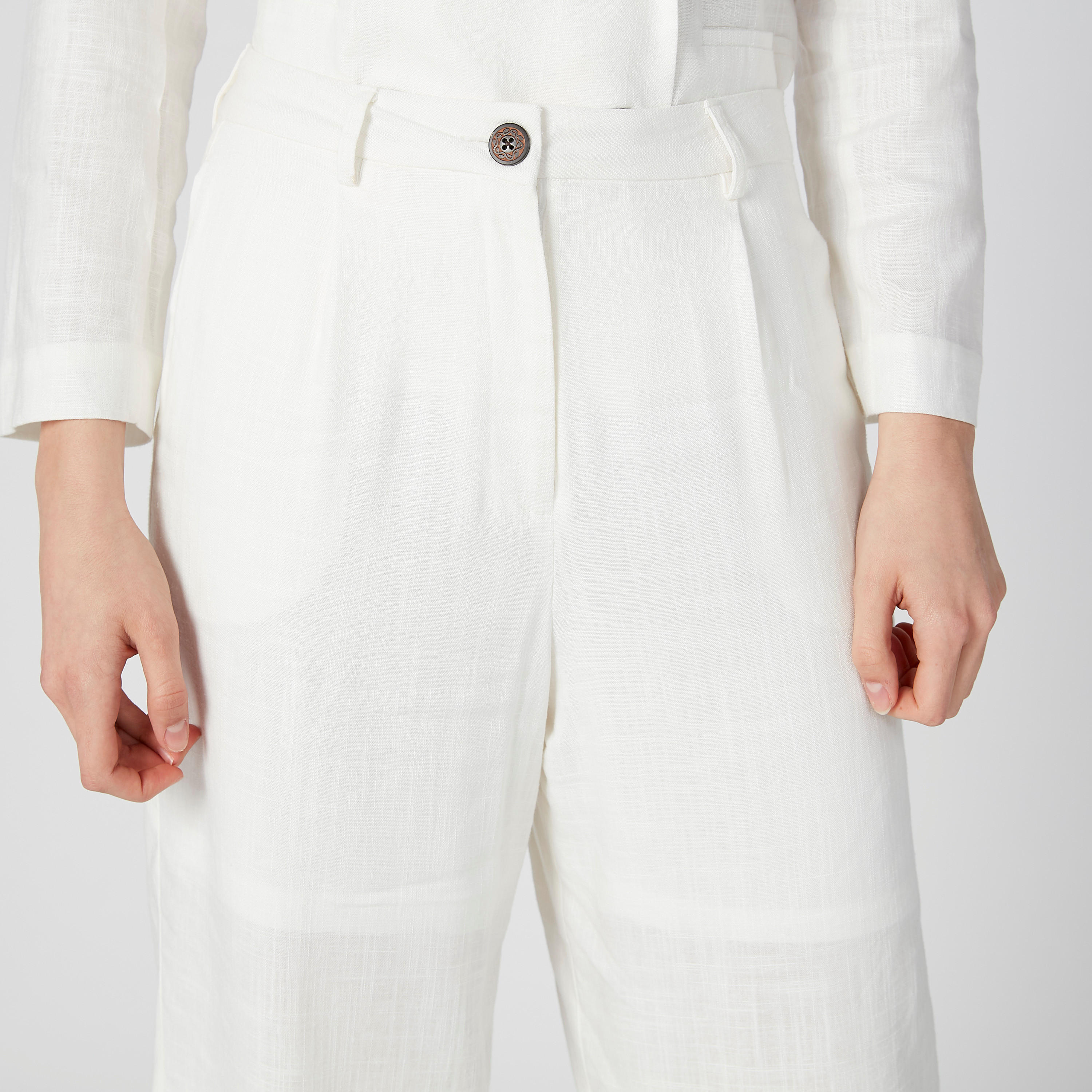 بنطلون بالازو مستدام بخصر مرتفع وجيوب-women-clothing-bottoms-trousers-image-5