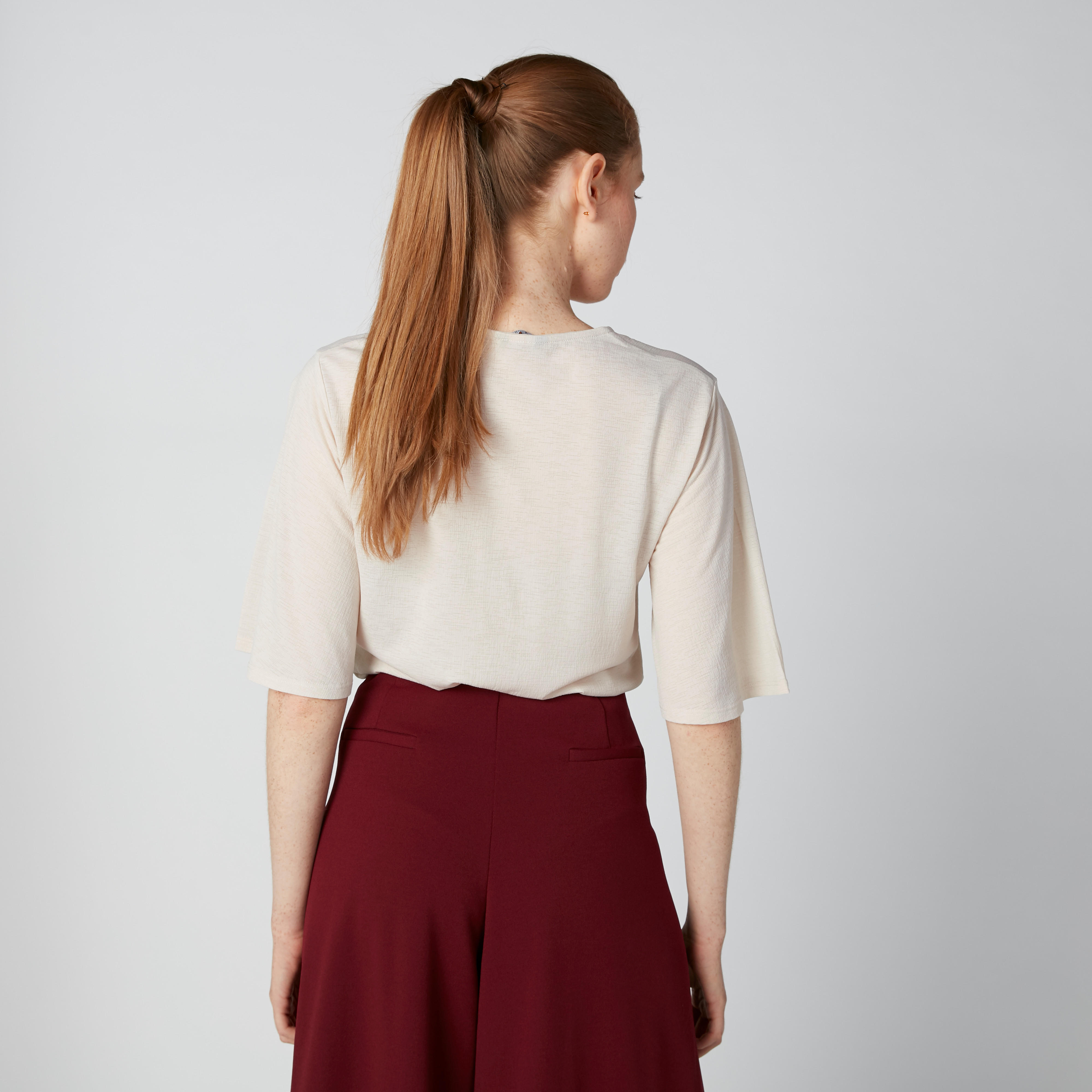 V-Neck Top with Tie Ups and Button Detail-women-clothing-shirtsandblouses-blouses-image-2