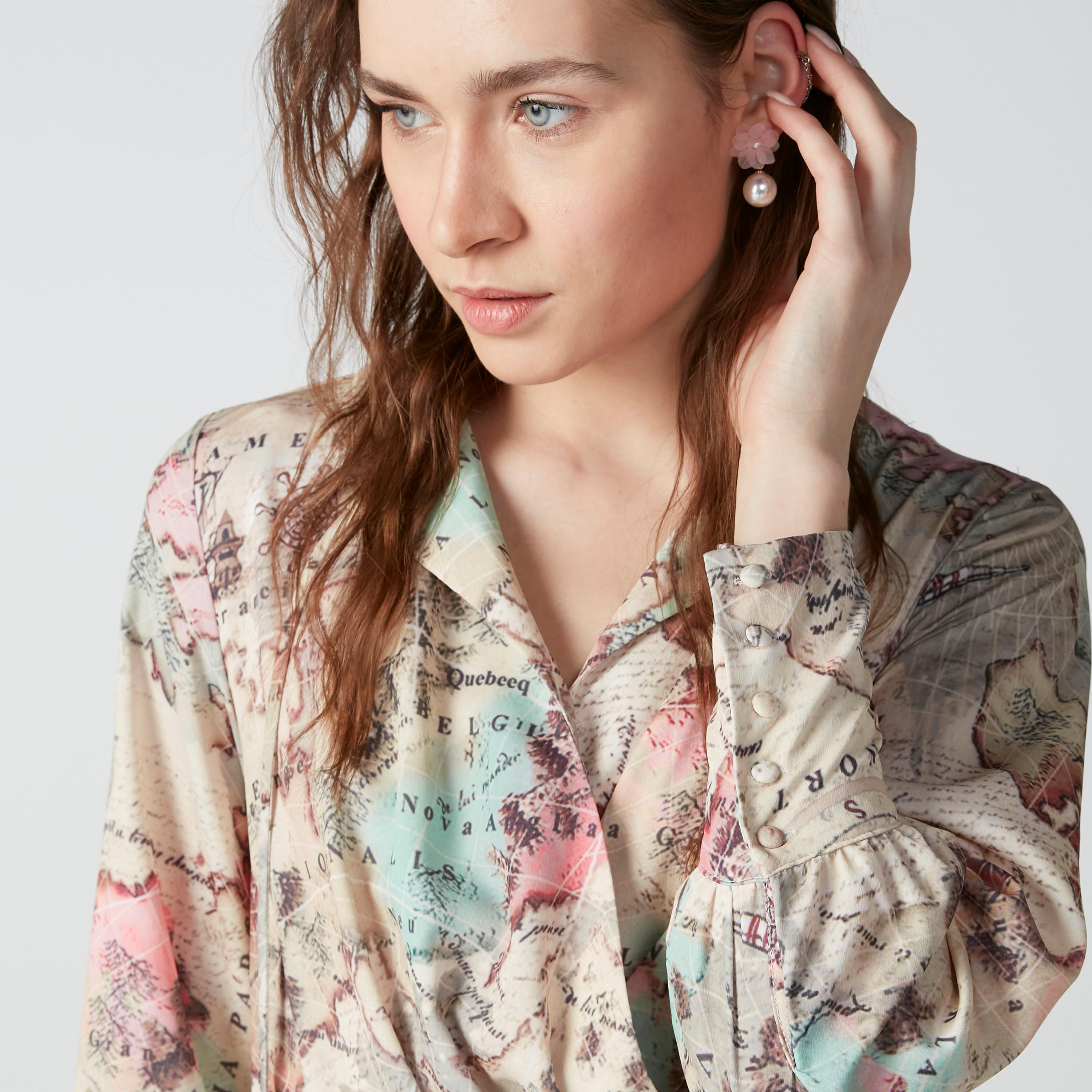 فستان مستدام طويل ملفوف بأكمام قصيرة وطبعات-women-clothing-dresses-image-6