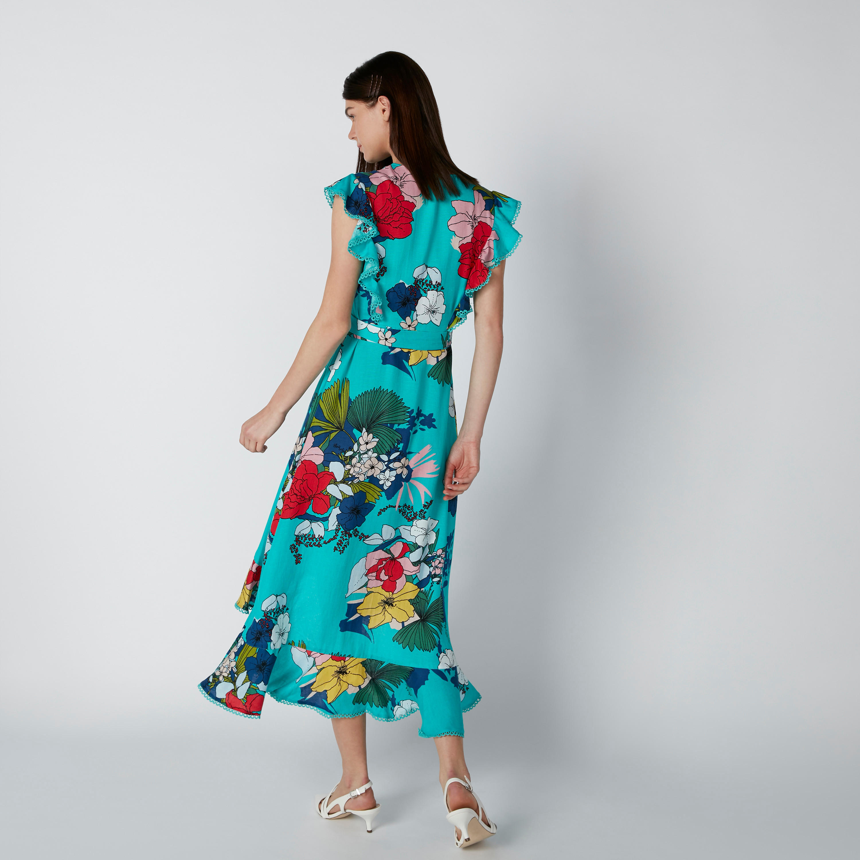 فستان بحوّاف غير مستوية وطبعات زهرية-women-clothing-dresses-image-2