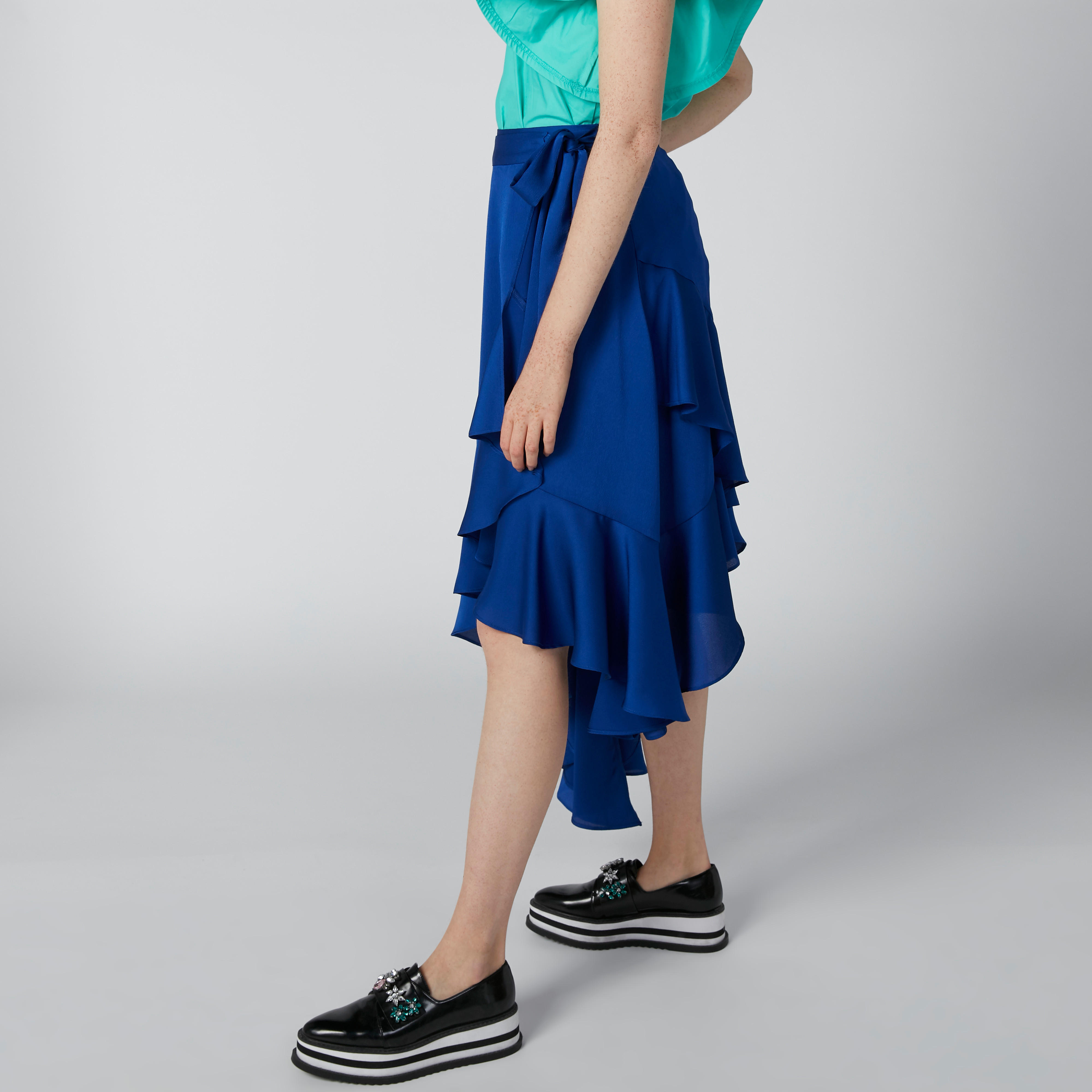 تنورة مستدامة سليم متوسطة متباينة الطول-women-clothing-bottoms-skirts-image-4