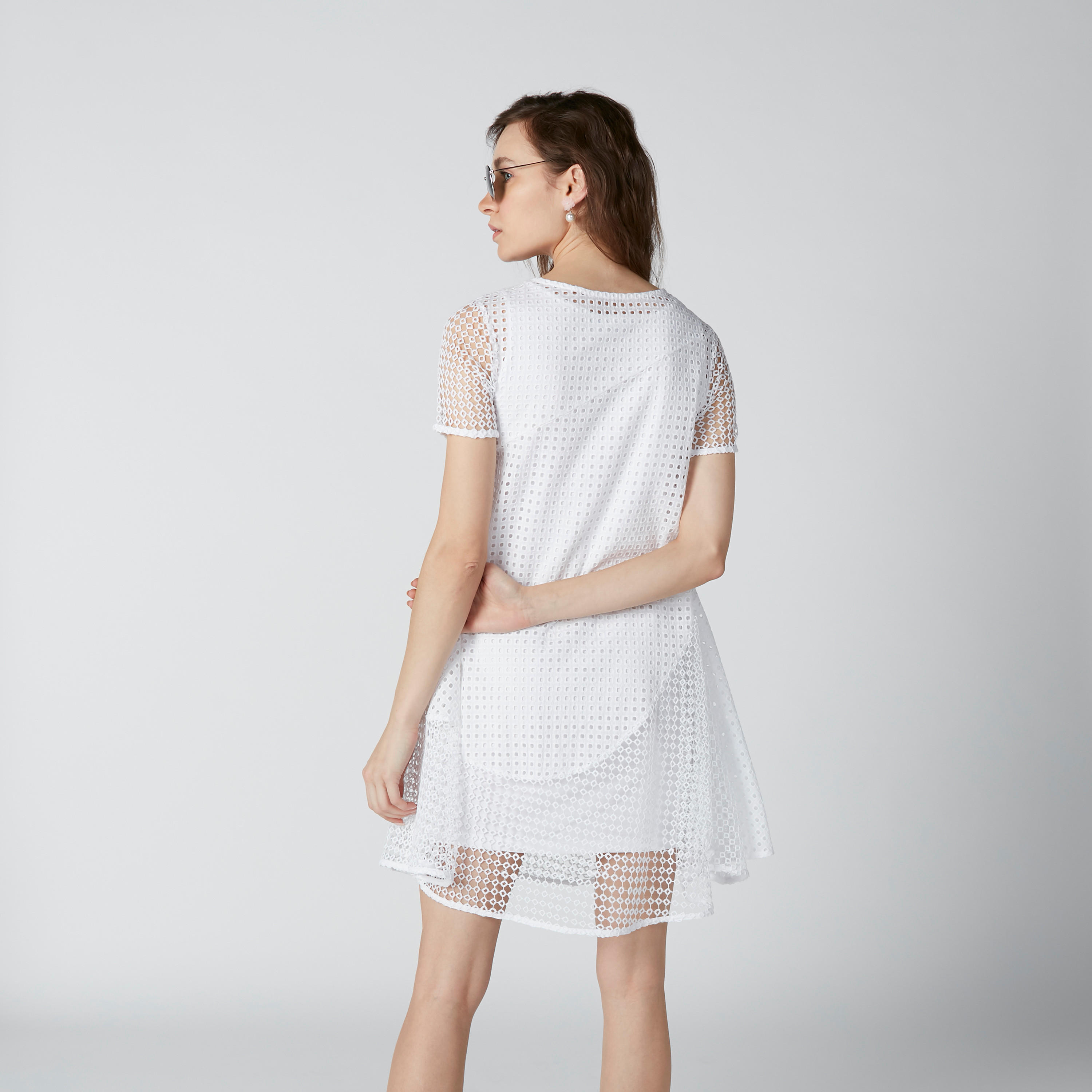 فستان مستدام شيفلي ميديي بأكمام قصيرة-women-clothing-dresses-image-2