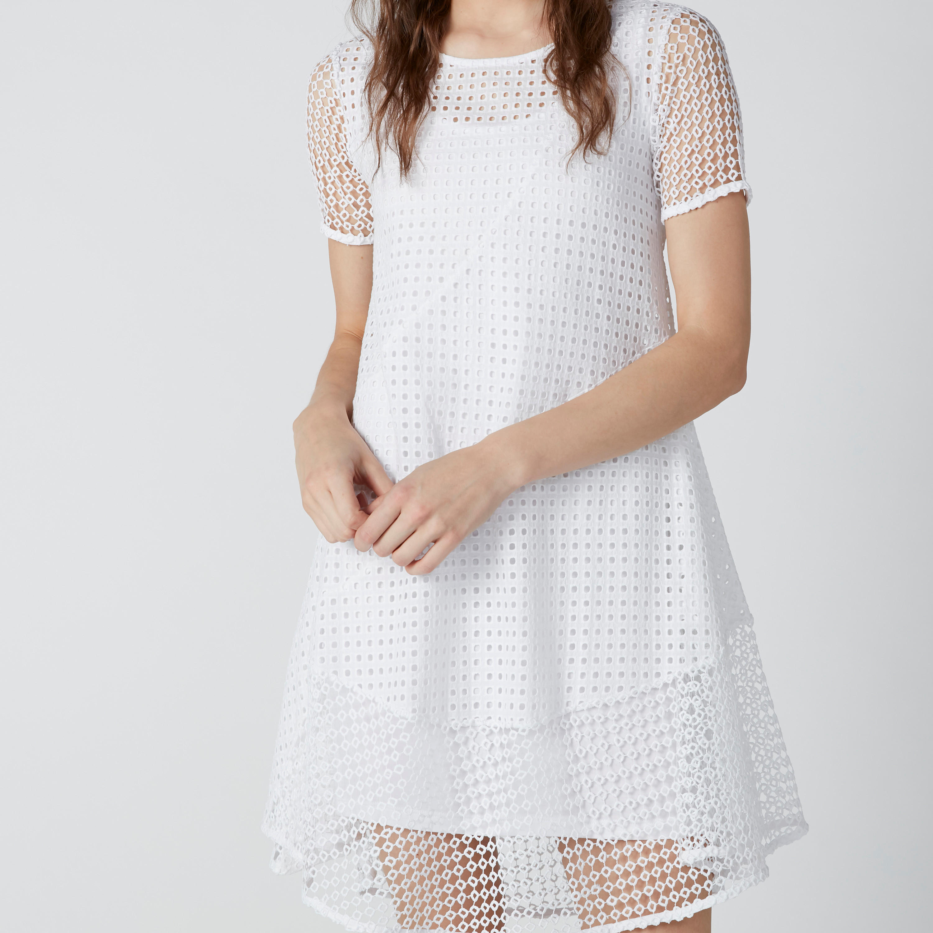 فستان مستدام شيفلي ميديي بأكمام قصيرة-women-clothing-dresses-image-4