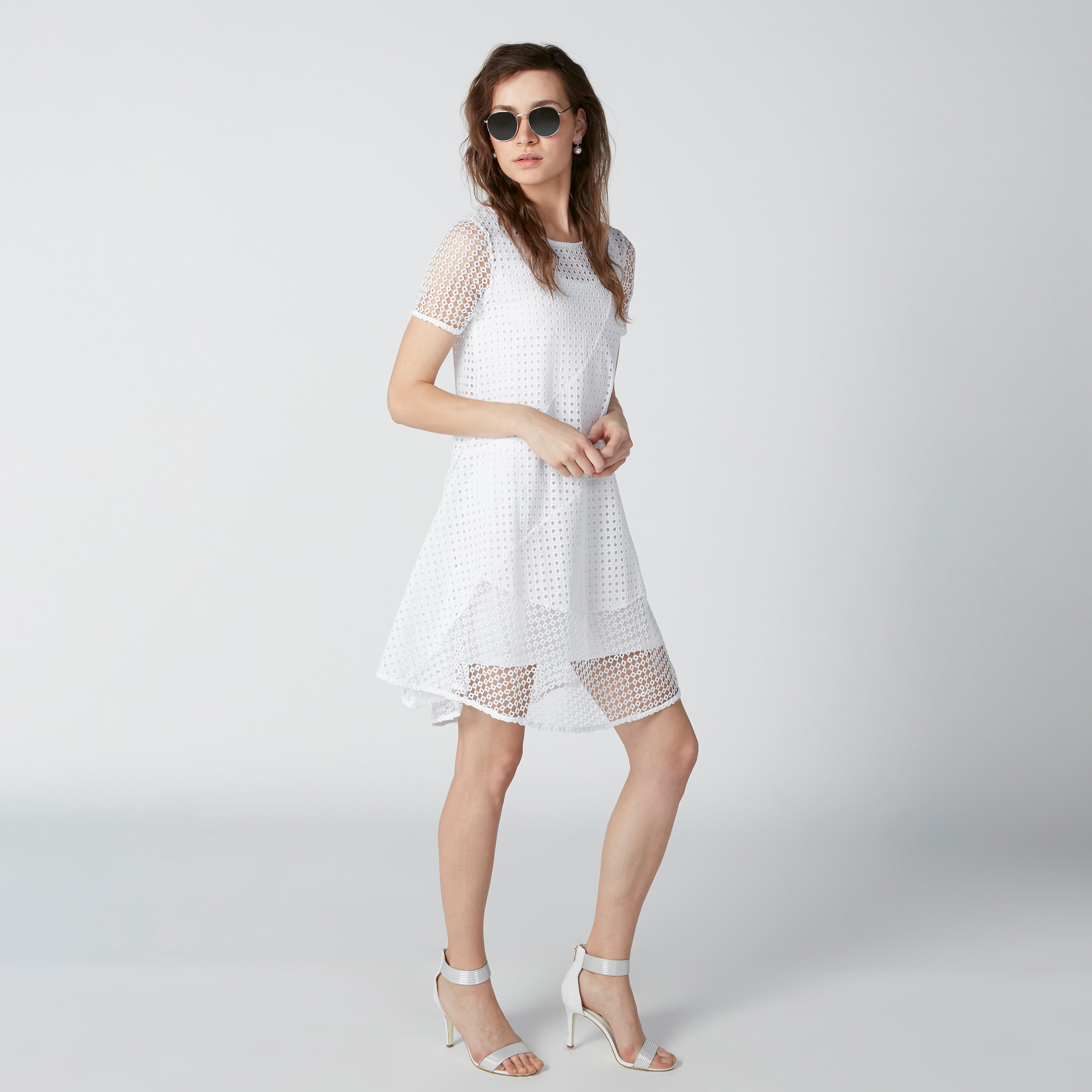 فستان مستدام شيفلي ميديي بأكمام قصيرة-women-clothing-dresses-image-3