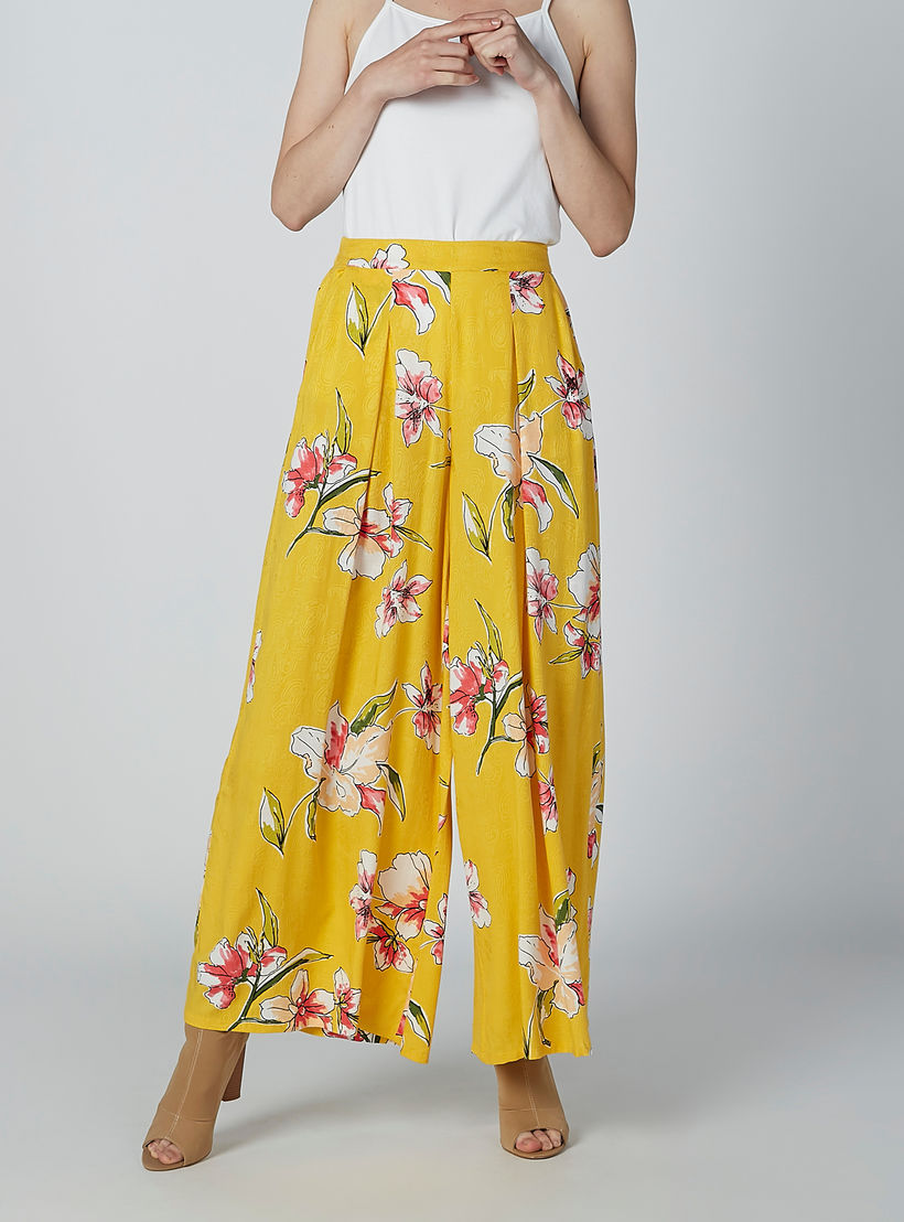 بنطال بالازو بجيوب وطبعات زهرية-women-clothing-bottoms-trousers-image-2