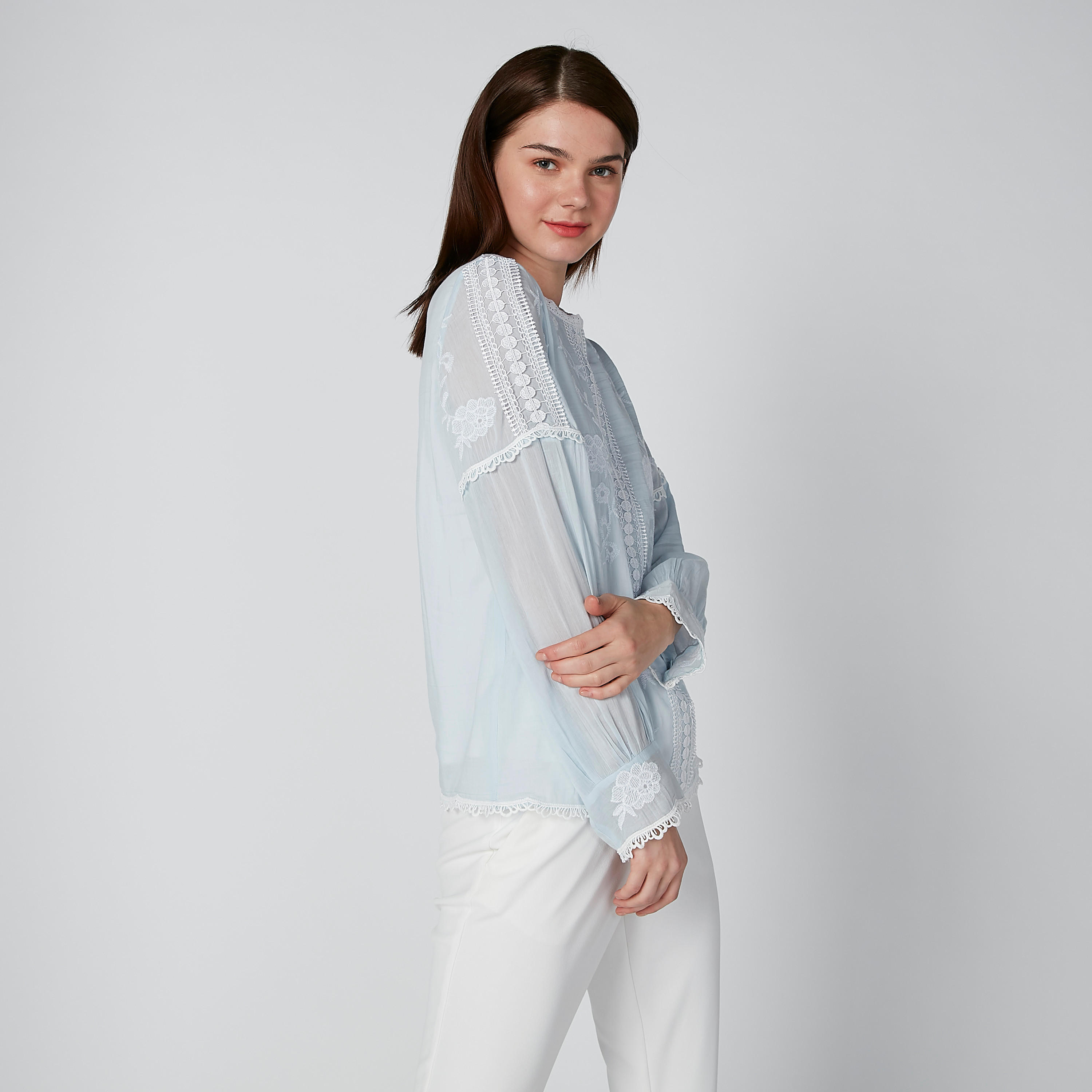 Embroidered Top with Long Sleeves-women-clothing-shirtsandblouses-blouses-image-1