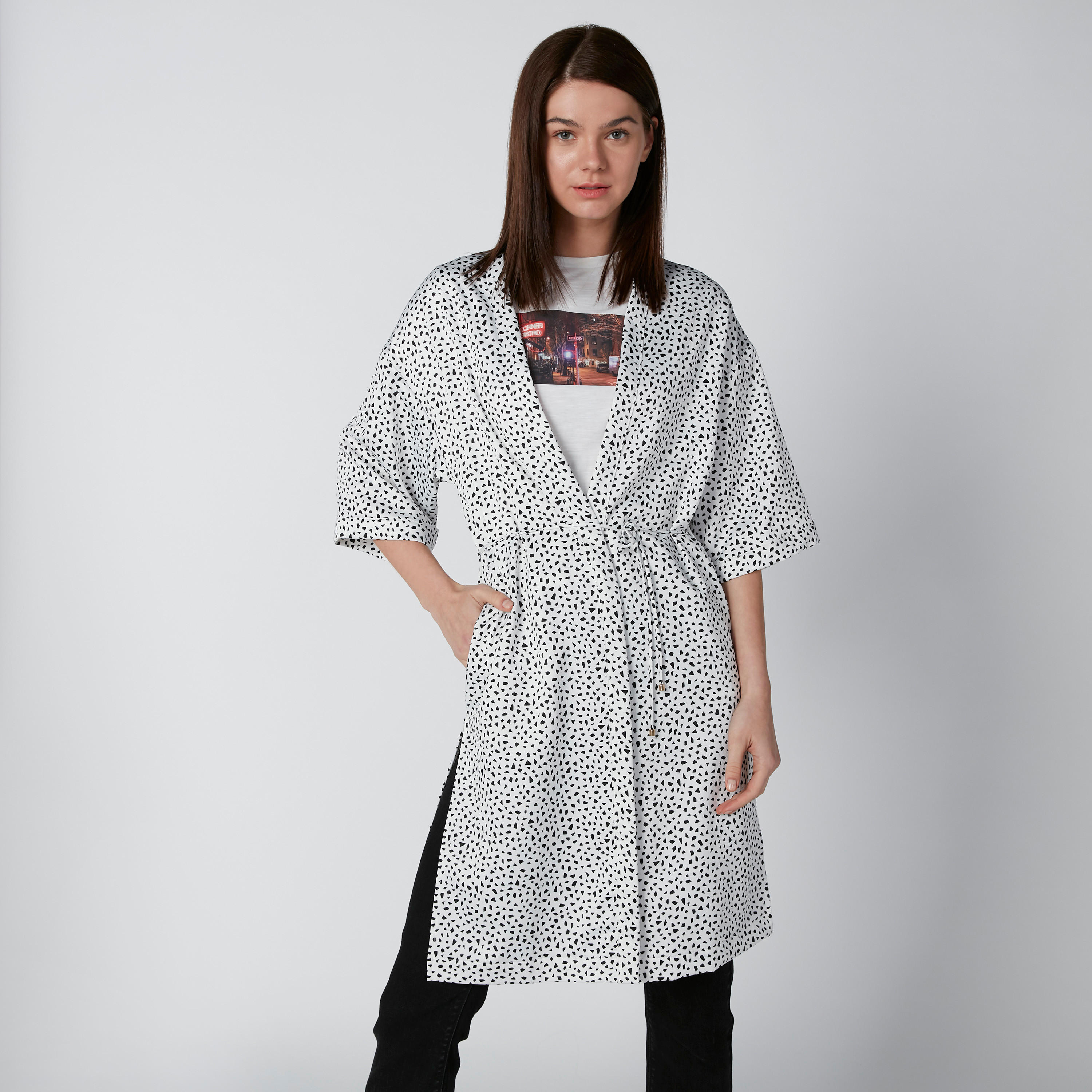 كارديجان مستدام بأكمام 3/4 وجيوب وطبعات-women-winterwear-cardigansandjumpers-cardigans-image-1