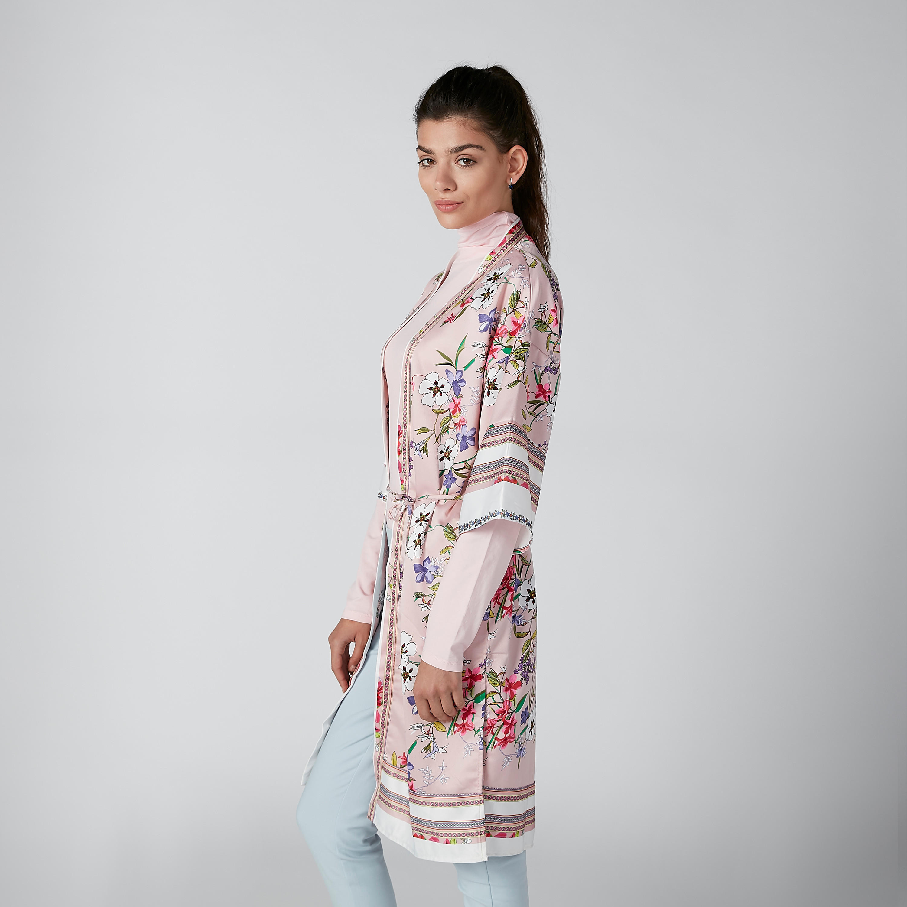 سترة مستدامة بأكمام 3/4 وطبعات وأربطة-women-winterwear-cardigansandjumpers-cardigans-image-1
