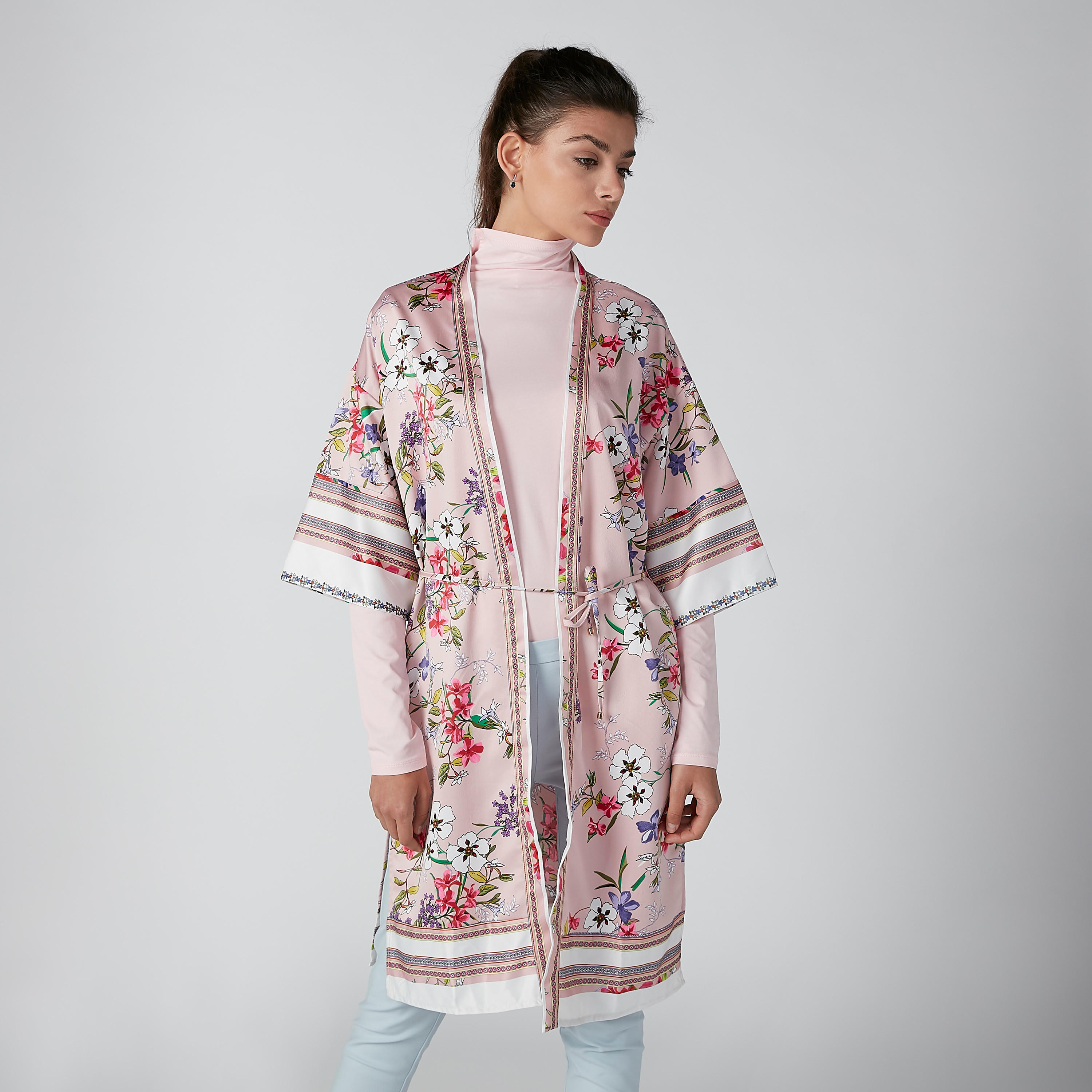 سترة مستدامة بأكمام 3/4 وطبعات وأربطة-women-winterwear-cardigansandjumpers-cardigans-image-4