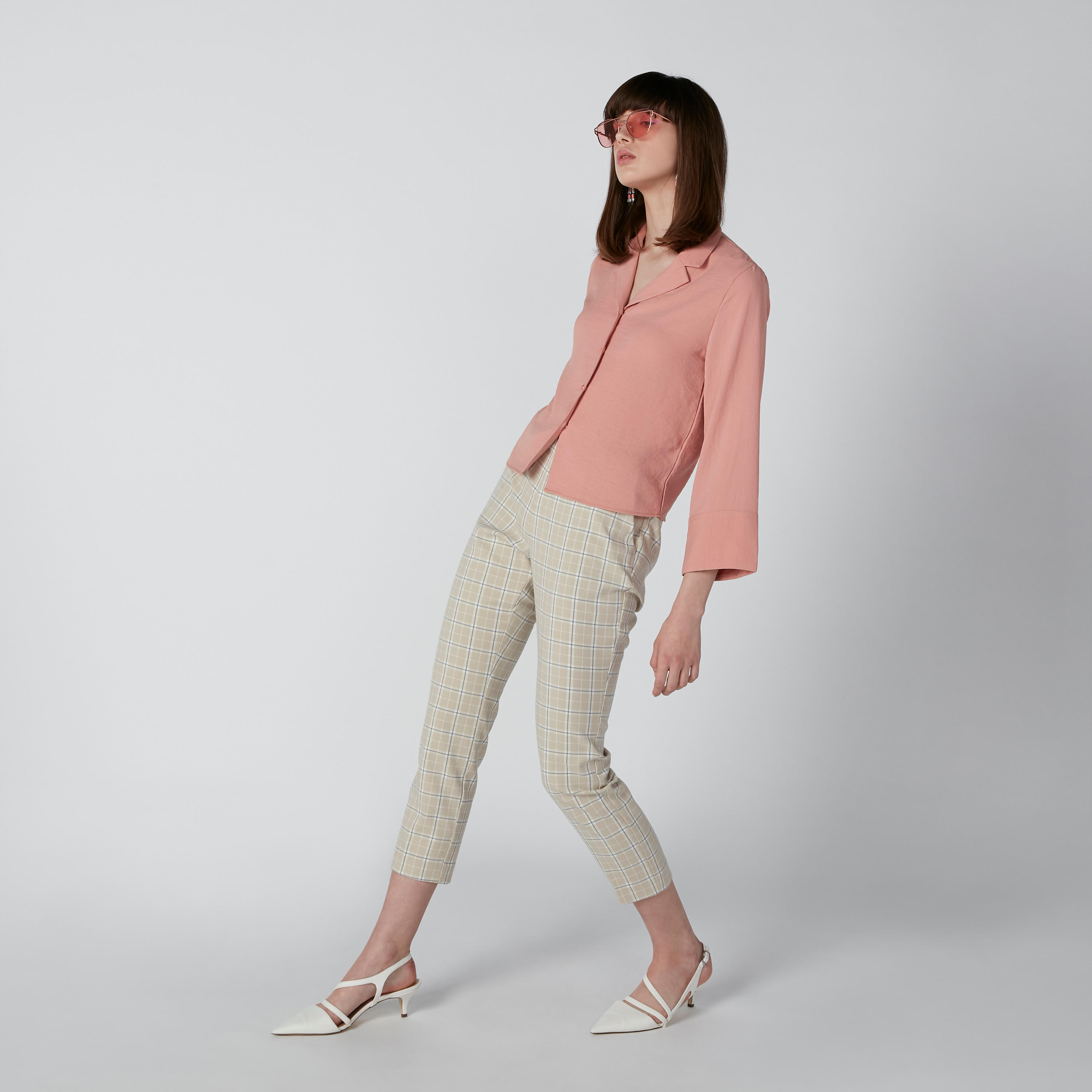 Solid Shirt with 3/4 Sleeves-women-clothing-shirtsandblouses-shirts-image-2