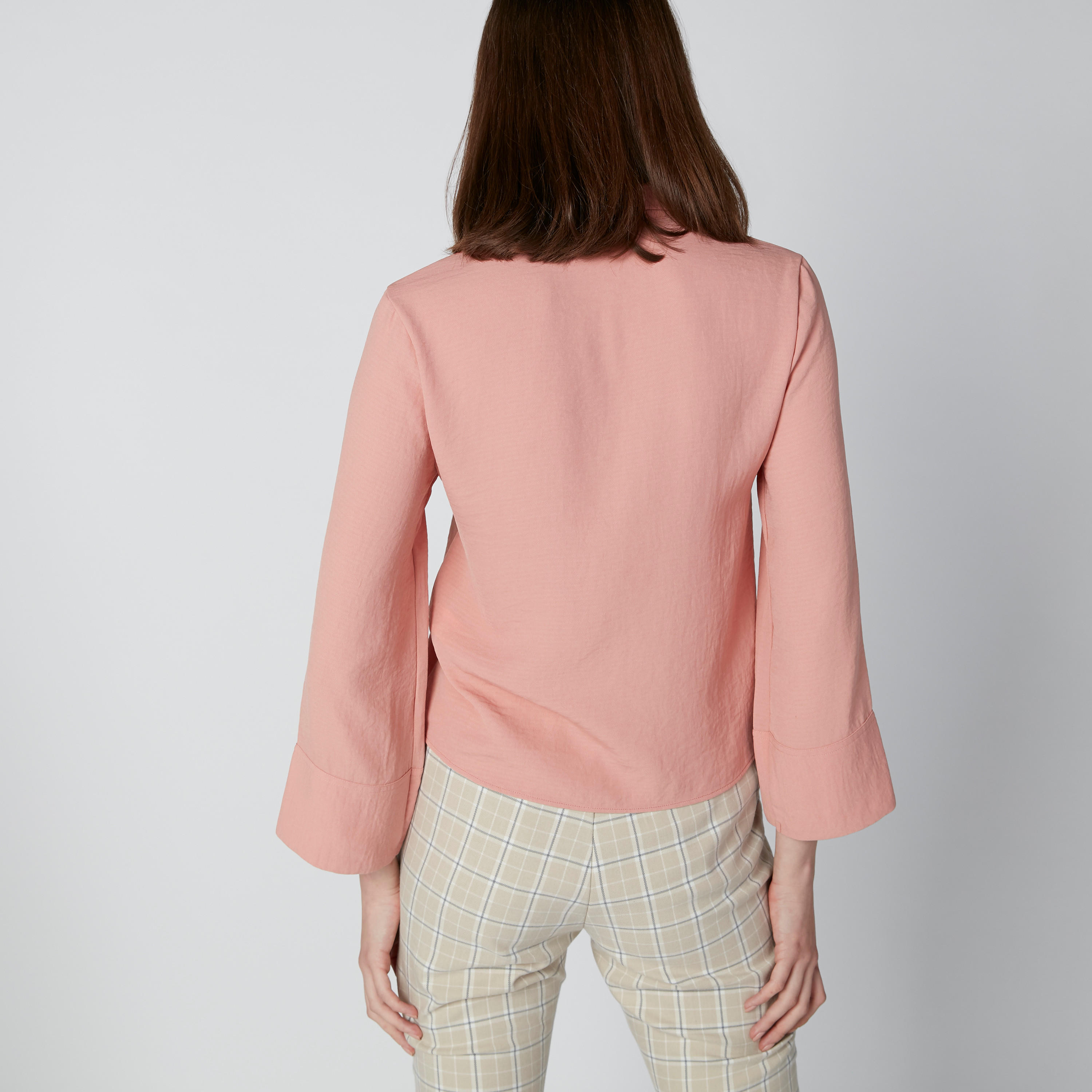 Solid Shirt with 3/4 Sleeves-women-clothing-shirtsandblouses-shirts-image-3