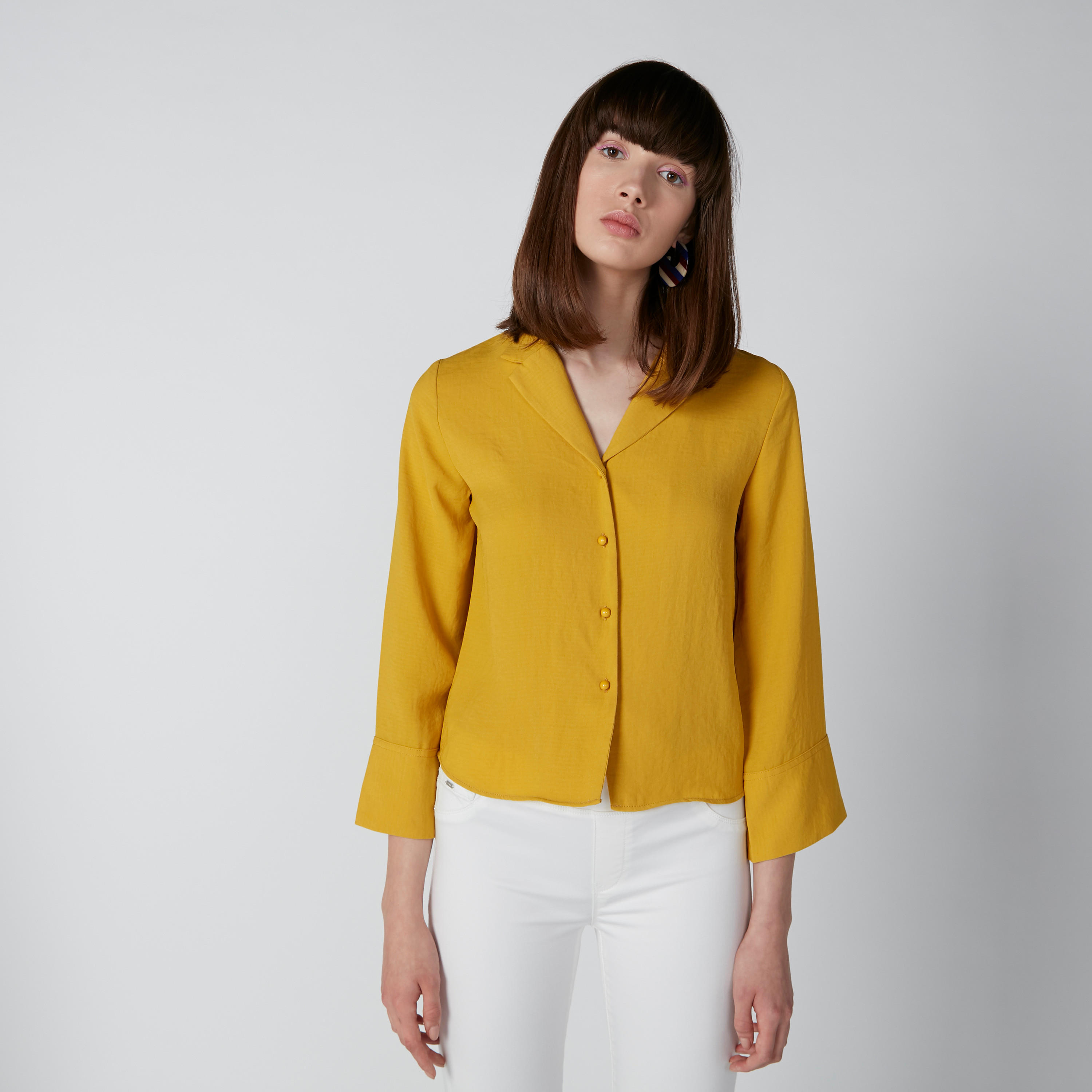 Solid  Shirt with Complete Placket-women-clothing-shirtsandblouses-shirts-image-2