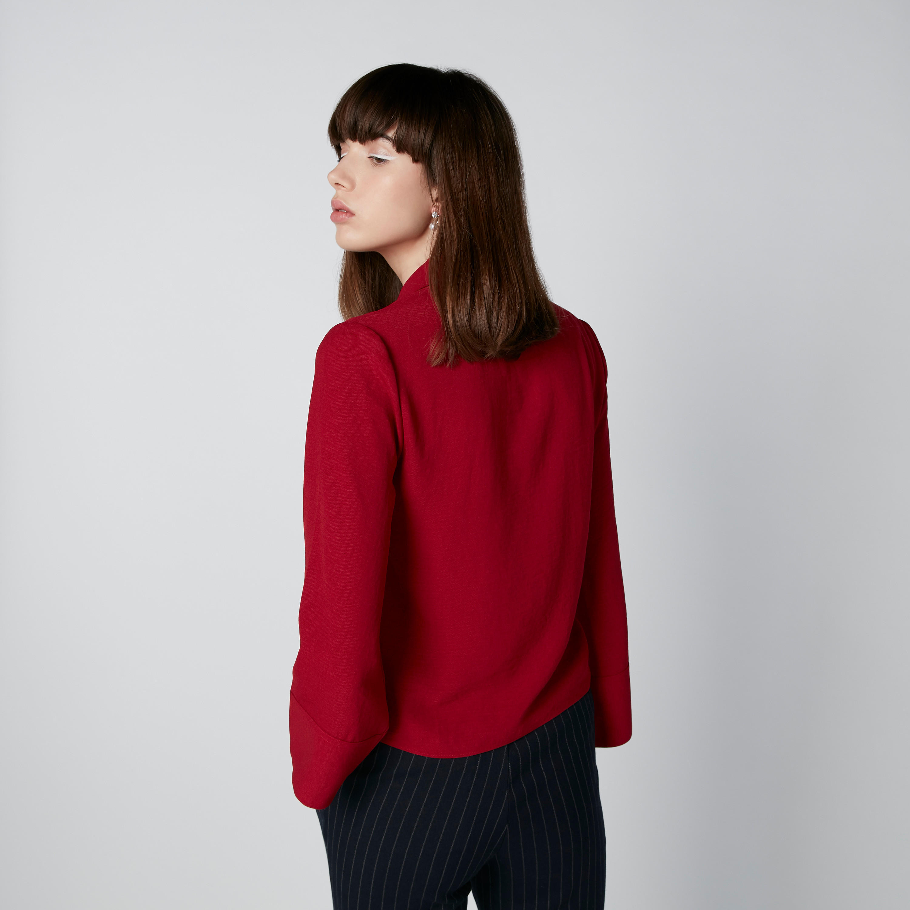 Solid Shirt with Bell Sleeves-women-clothing-shirtsandblouses-shirts-image-3