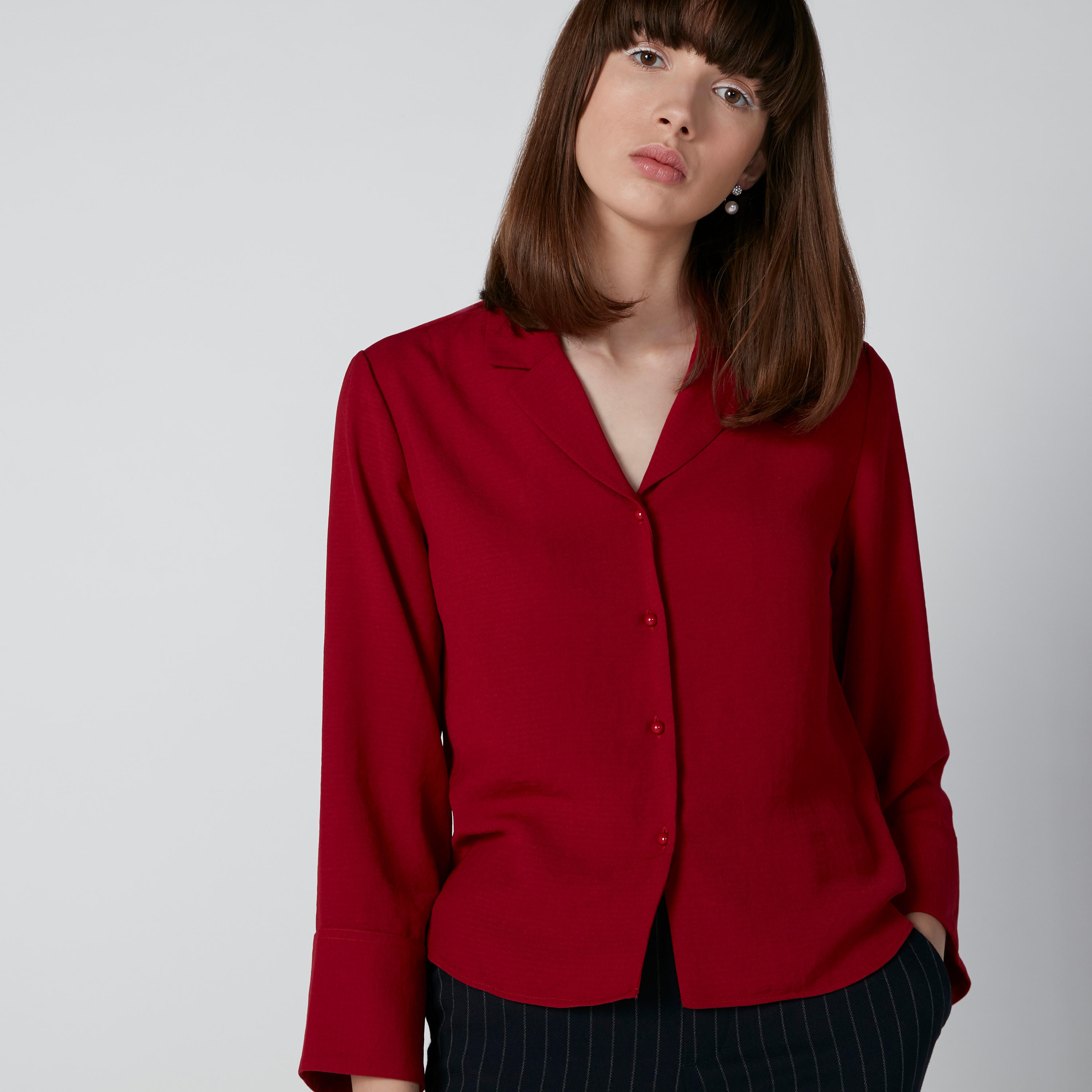 Solid Shirt with Bell Sleeves-women-clothing-shirtsandblouses-shirts-image-5