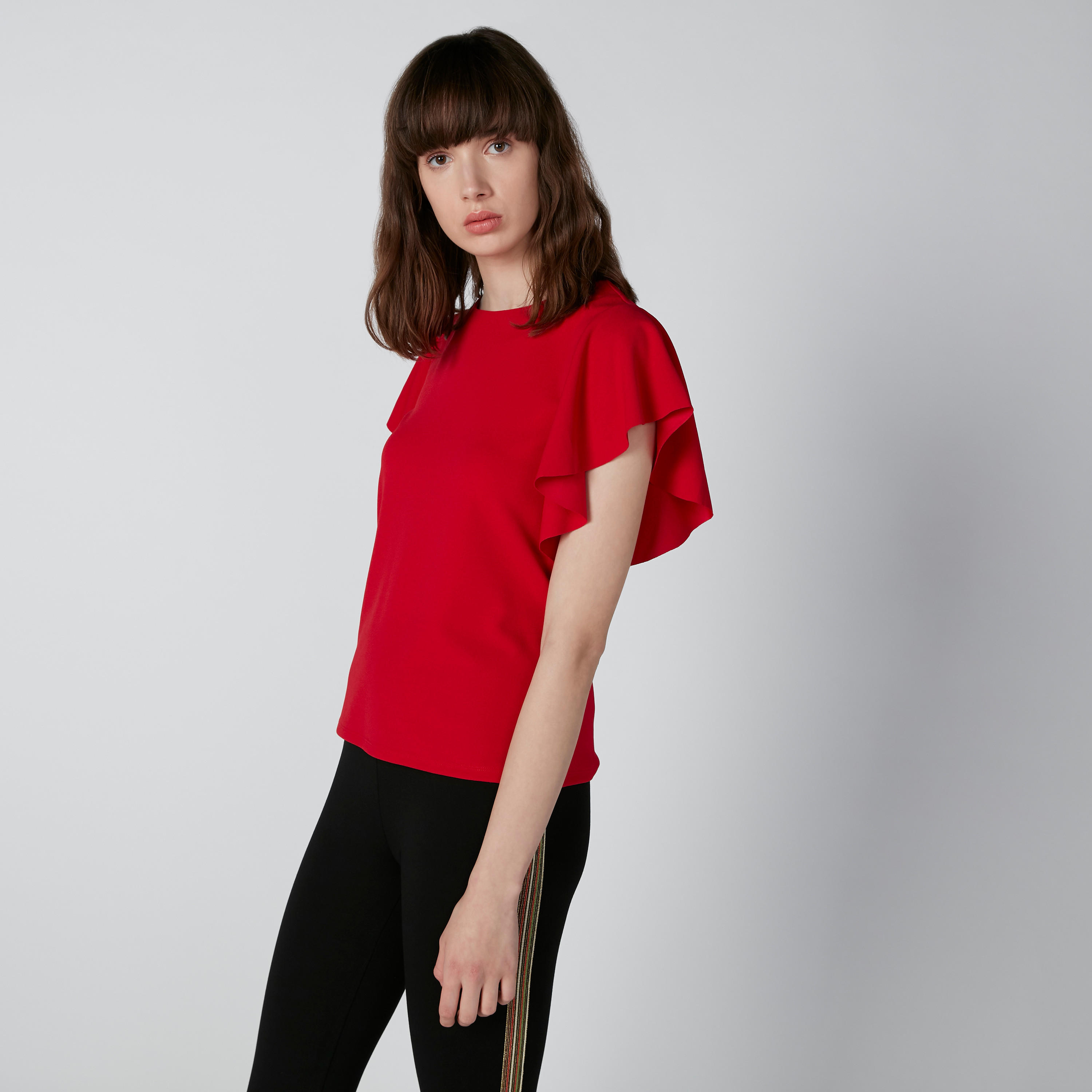 بلوزة مستدامة سادة بأكمام واسعة -women-clothing-shirtsandblouses-blouses-image-4